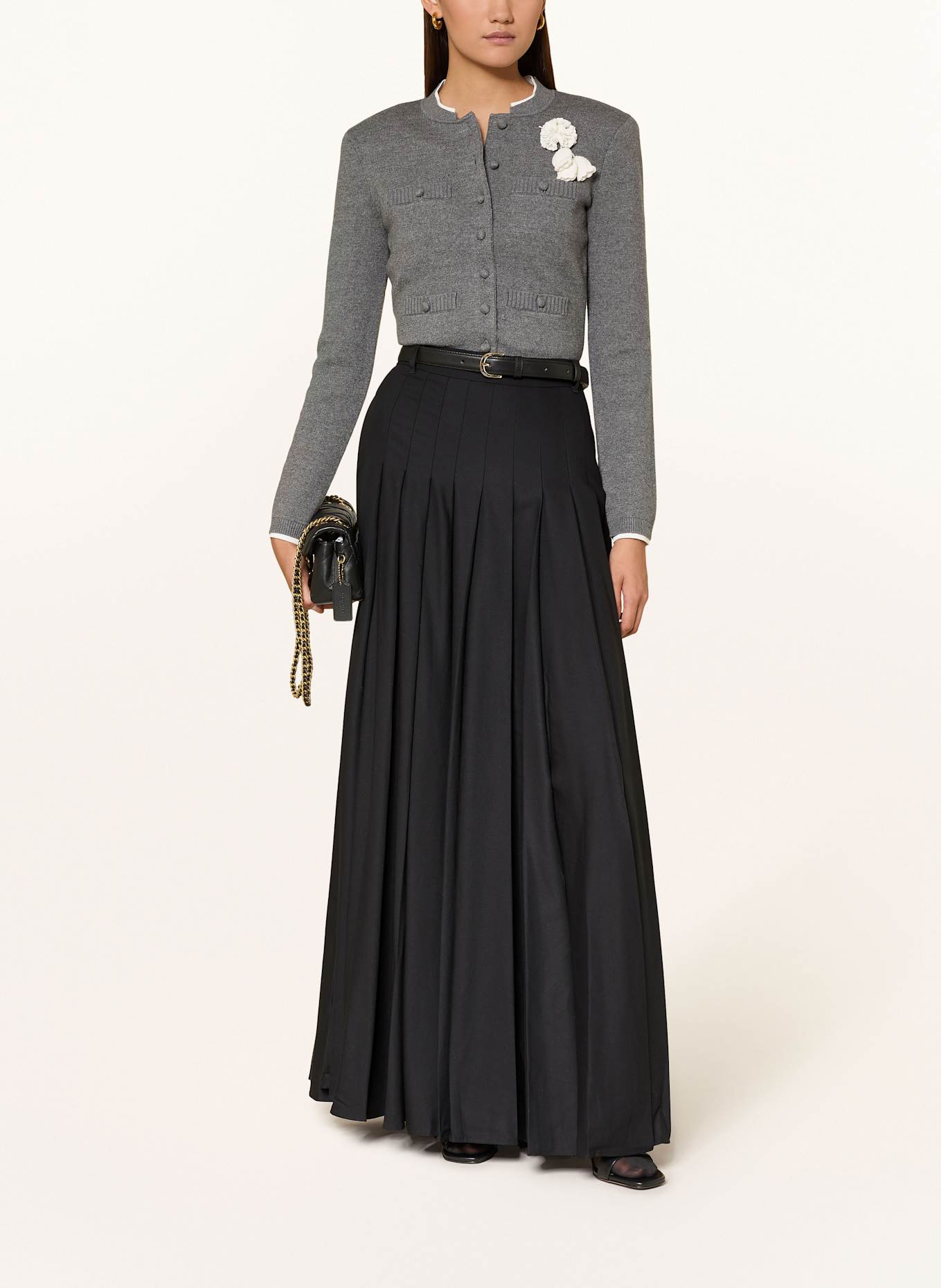 self-portrait Rock mit Plissees: SCHWARZ