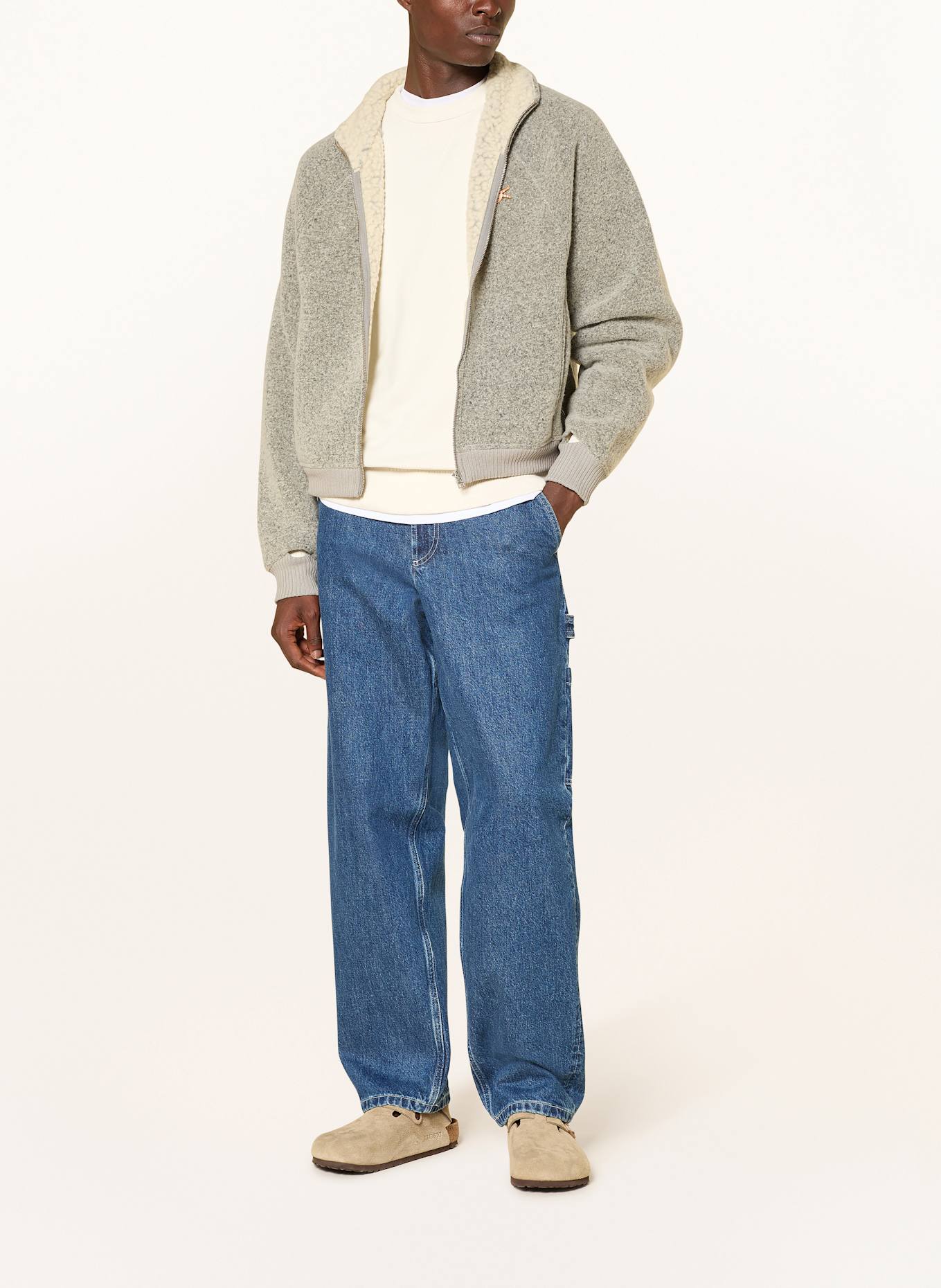 District Vision Blouson REVERSE HIGH LOFT mit Wolle: GRAU