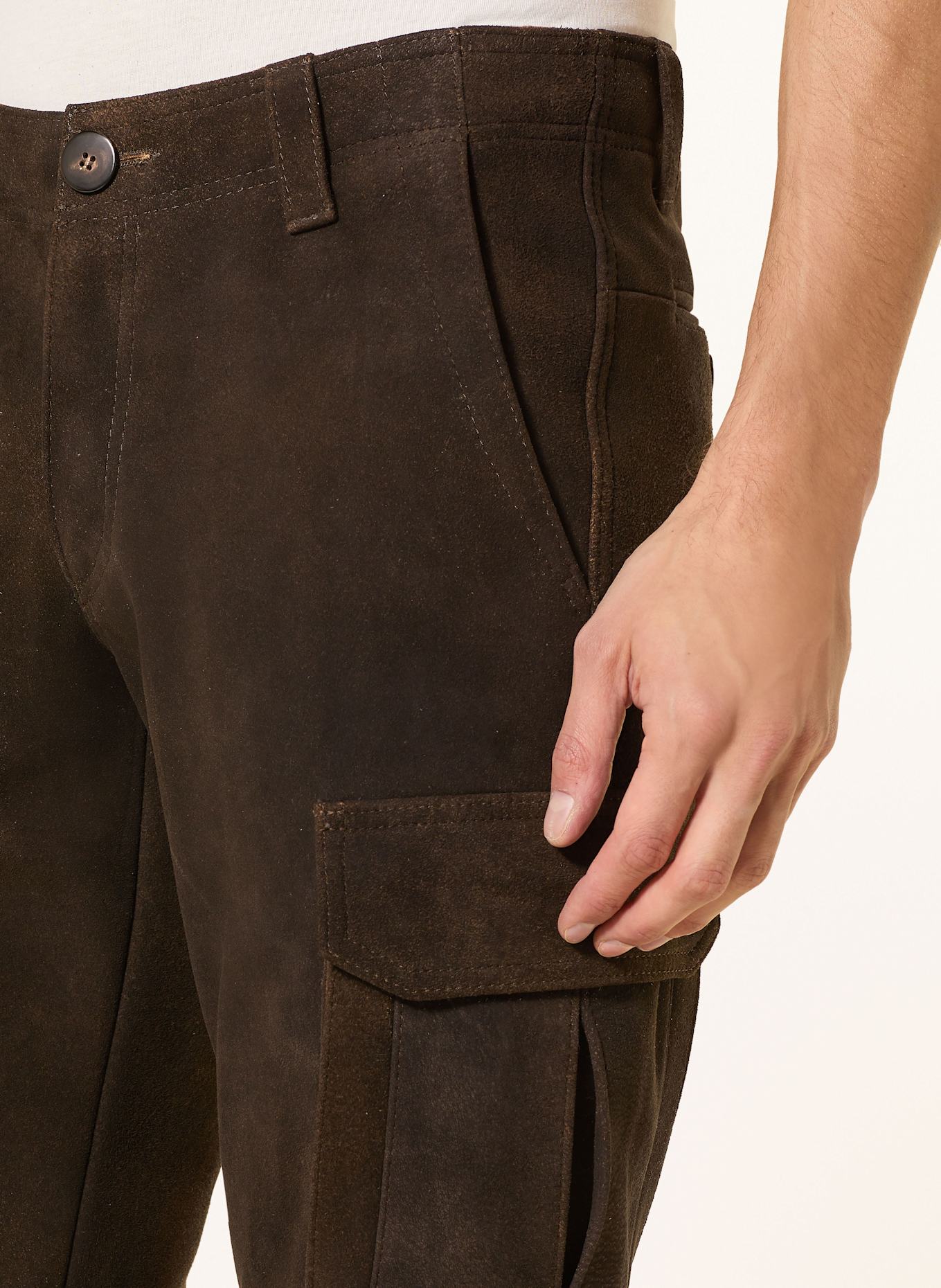 MEINDL Lederhose ISLAND TROUSERS Slim Fit: DUNKELBRAUN