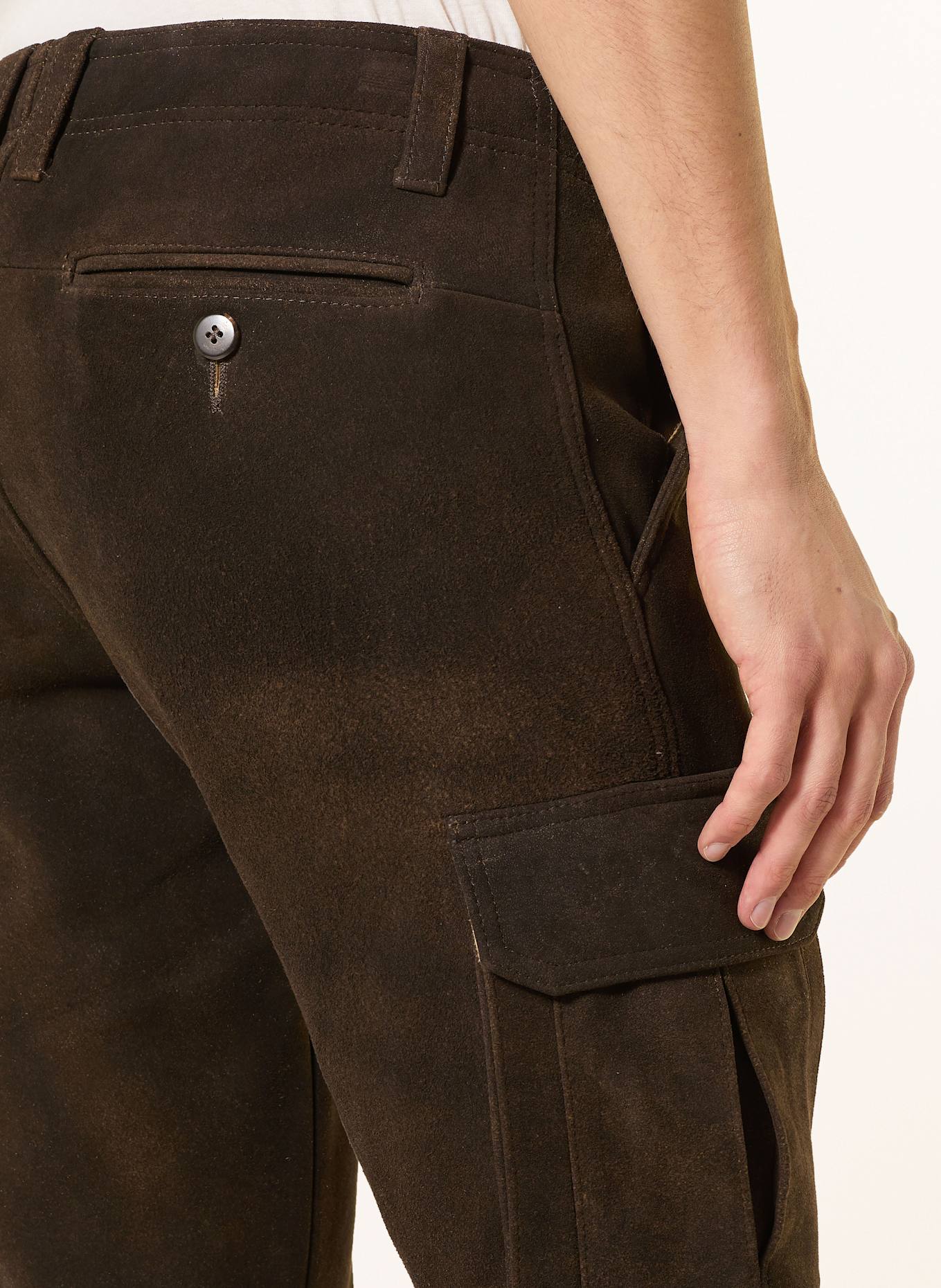 MEINDL Lederhose ISLAND TROUSERS Slim Fit: DUNKELBRAUN