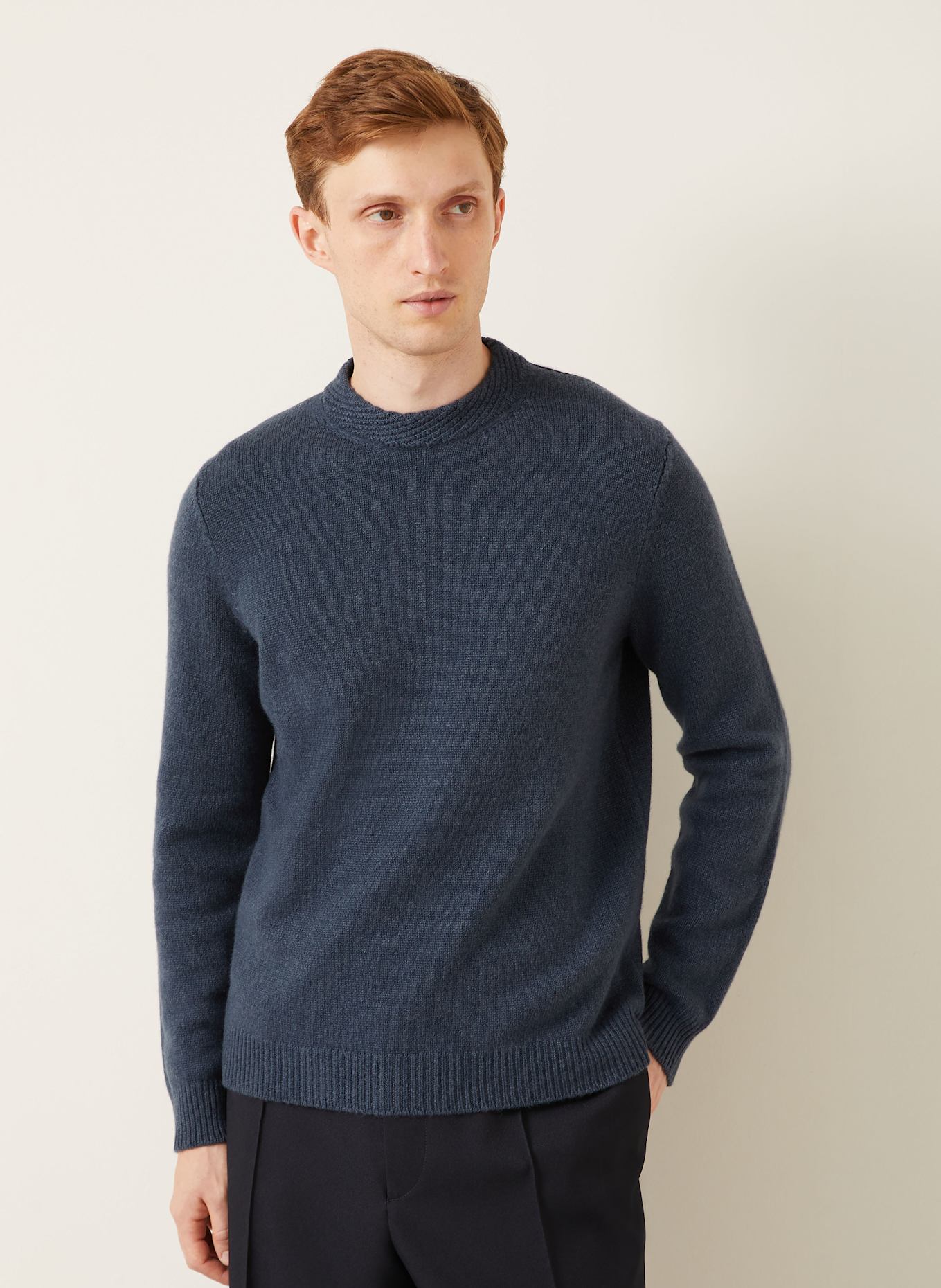 GIORGIO ARMANI Cashmere-Pullover: DUNKELBLAU