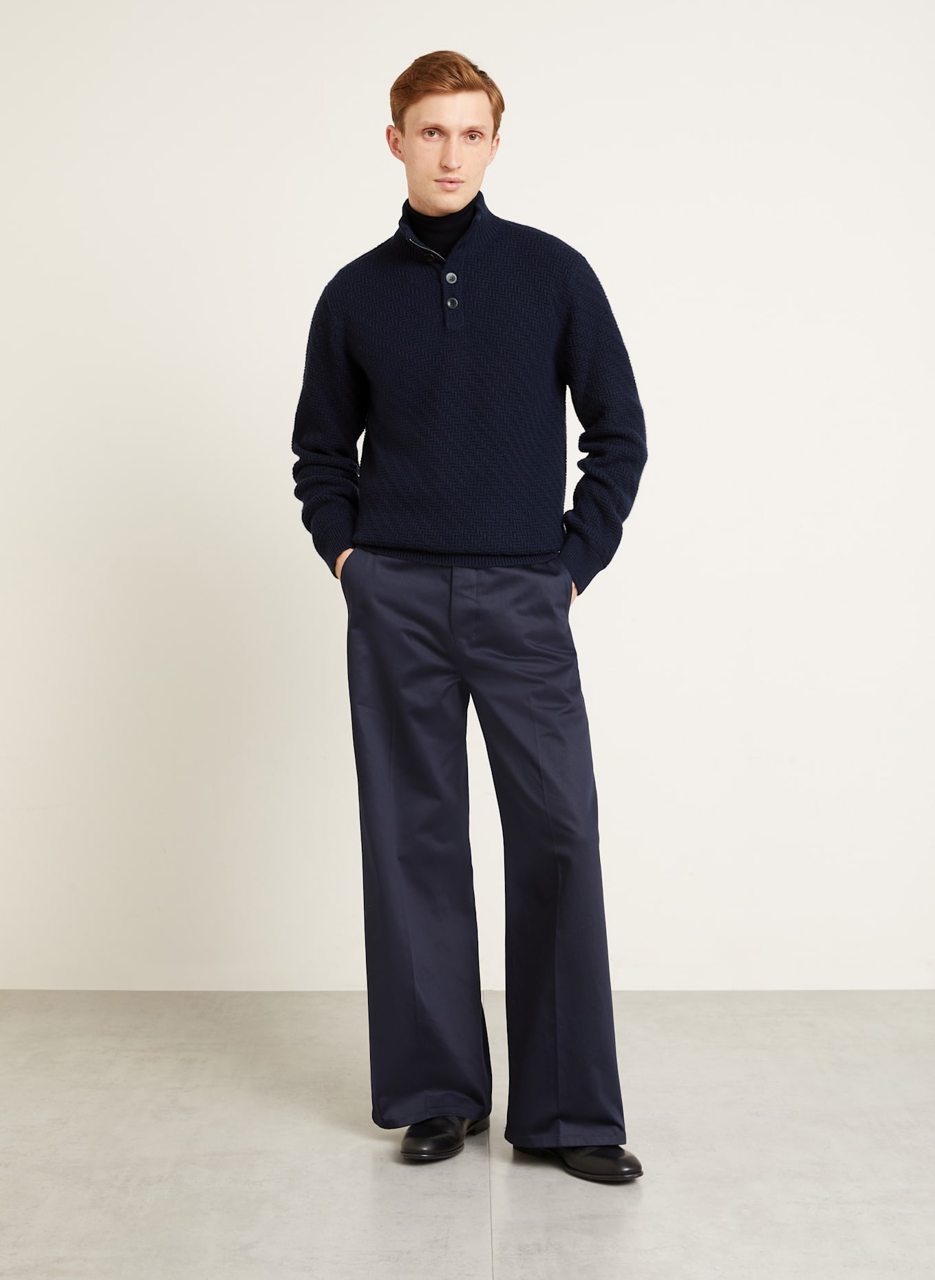 GIORGIO ARMANI Cashmere-Troyer: DUNKELBLAU