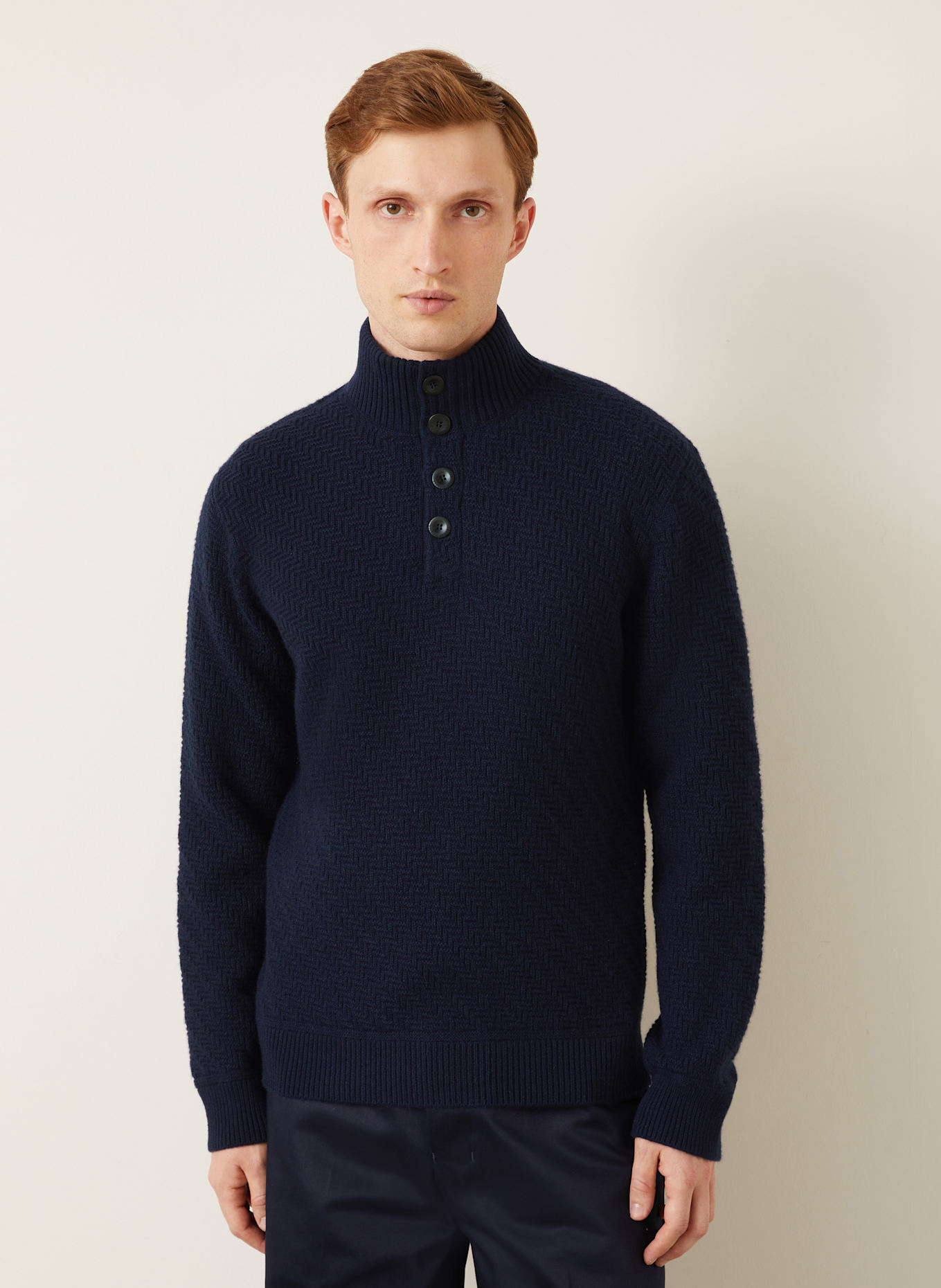 GIORGIO ARMANI Cashmere-Troyer: DUNKELBLAU