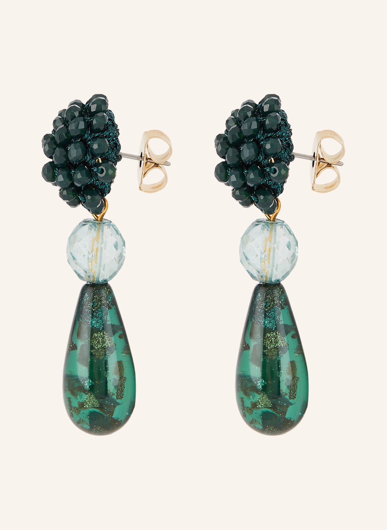 Seenberg Ohrhänger: DUNKELGRÜN / GRÜN