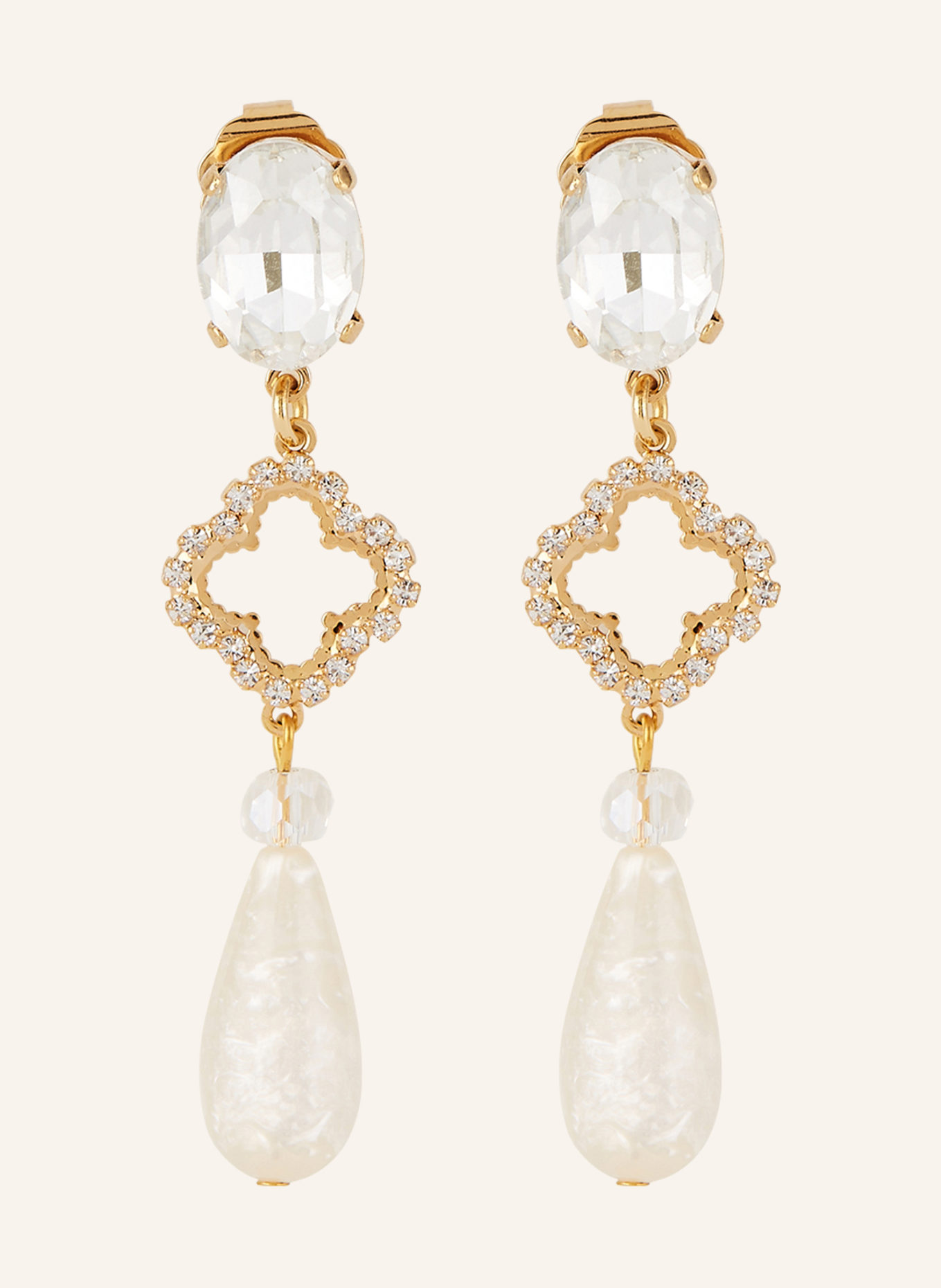 Seenberg Ohrhänger: CREME / WEISS