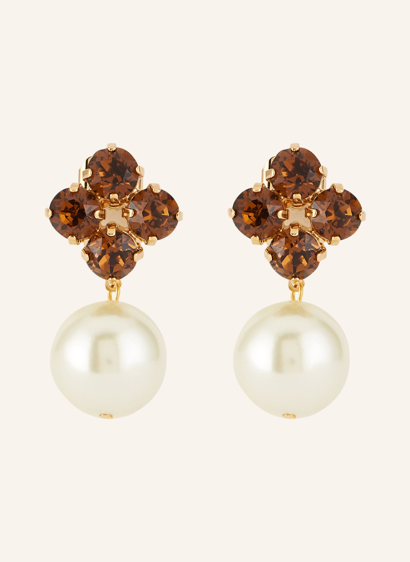 Seenberg Ohrhänger: ECRU / COGNAC