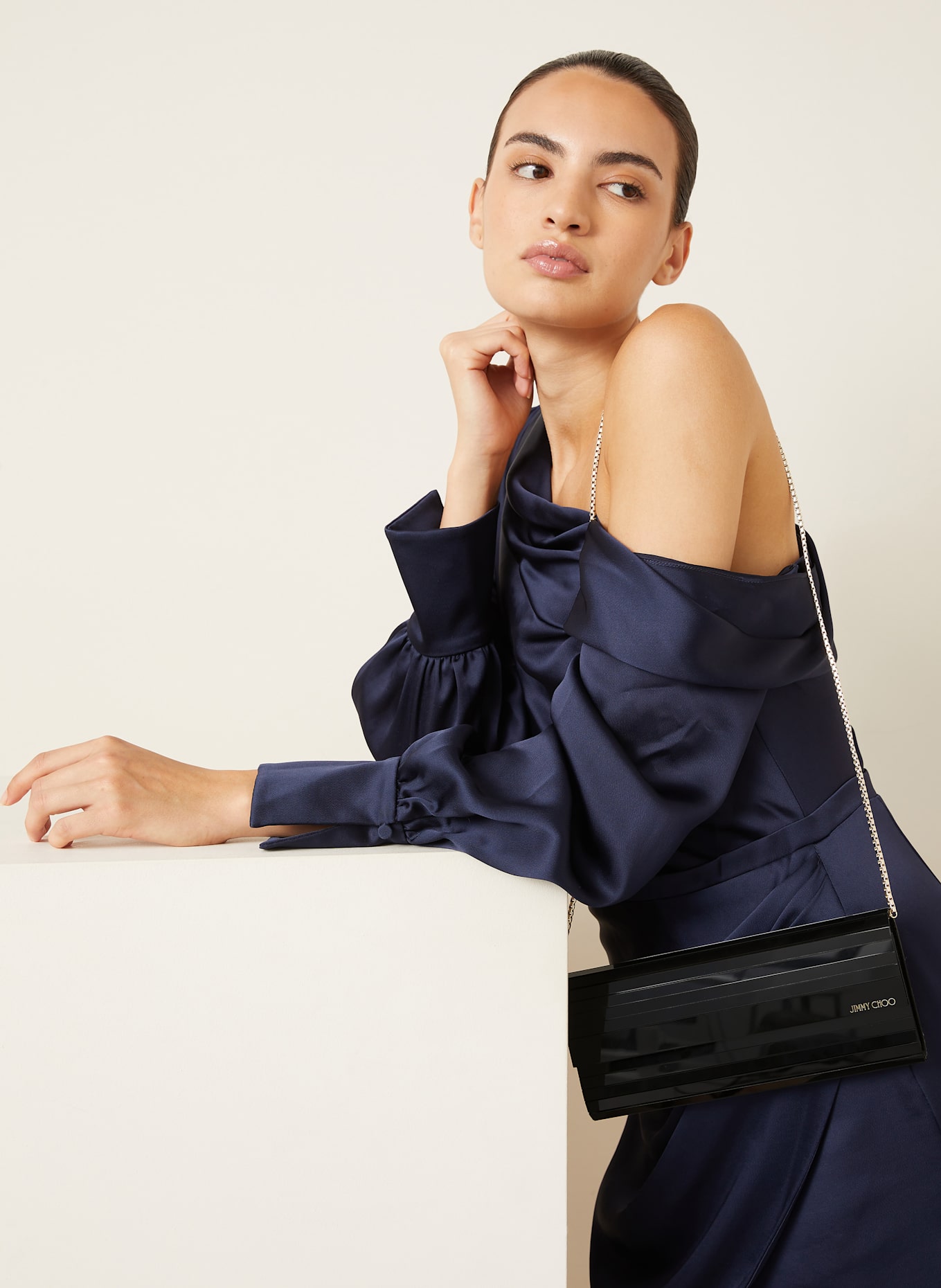 JIMMY CHOO Clutch SWEETIE: SCHWARZ