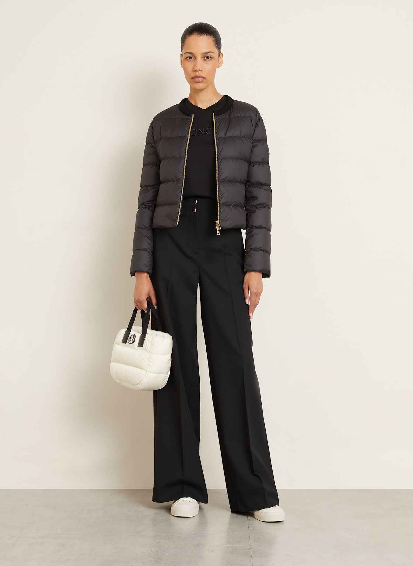 MONCLER Marlenehose: SCHWARZ