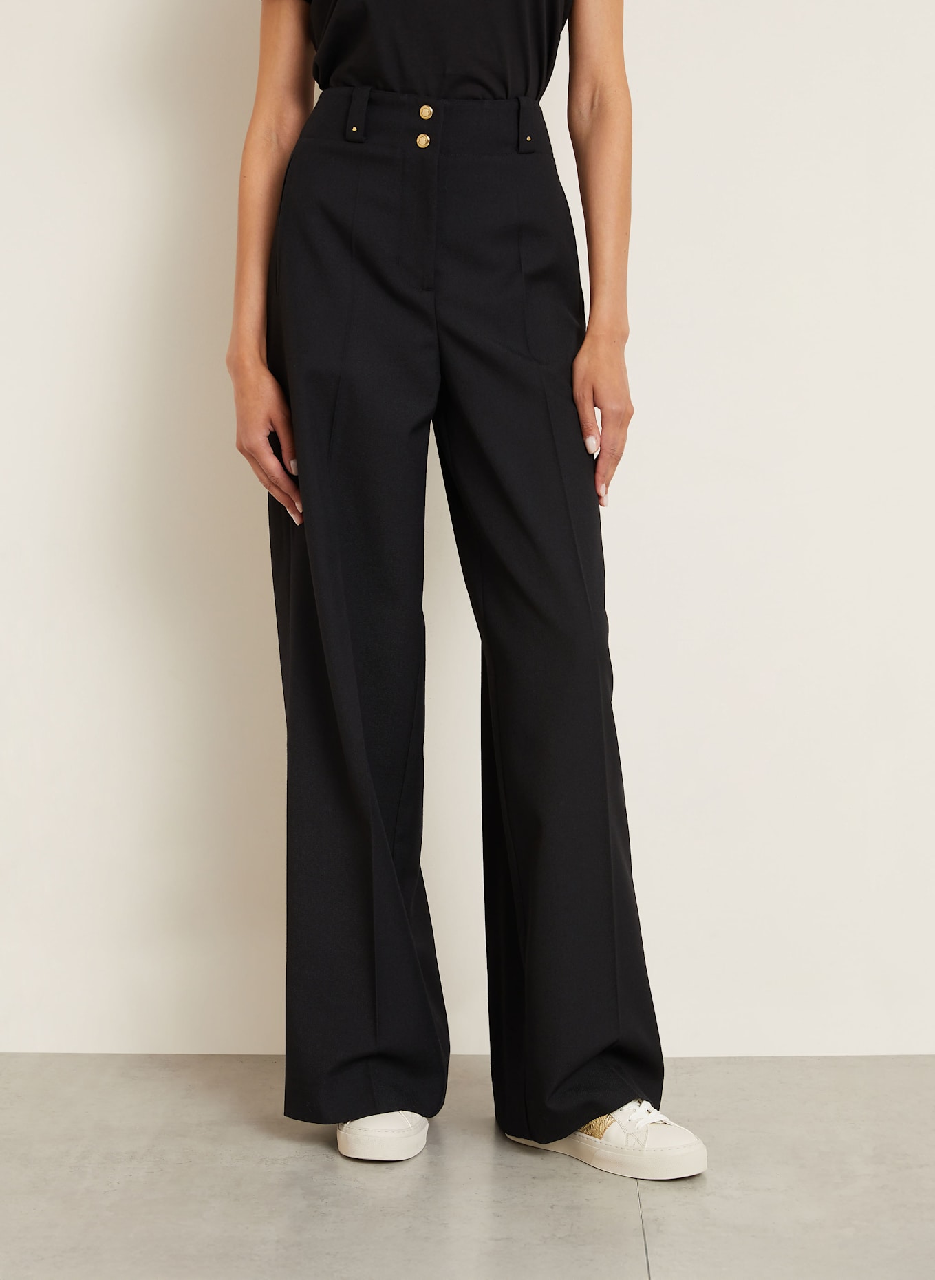 MONCLER Marlenehose: SCHWARZ