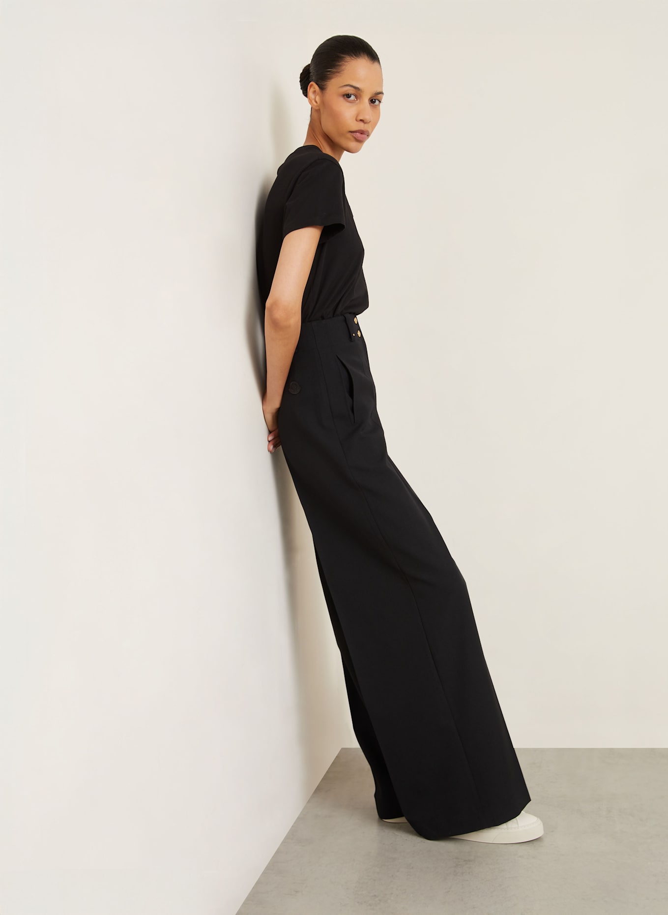 MONCLER Marlenehose: SCHWARZ