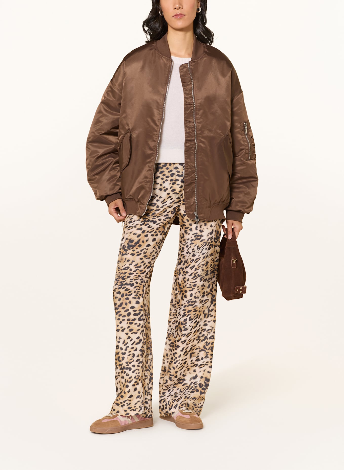 miss goodlife Oversized-Blouson: BRAUN