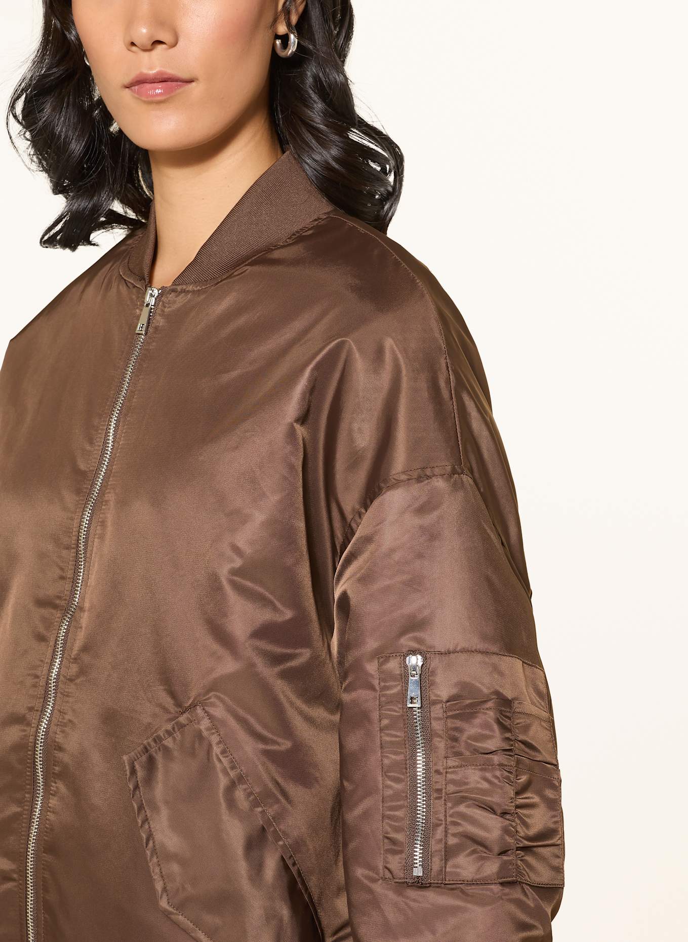 miss goodlife Oversized-Blouson: BRAUN