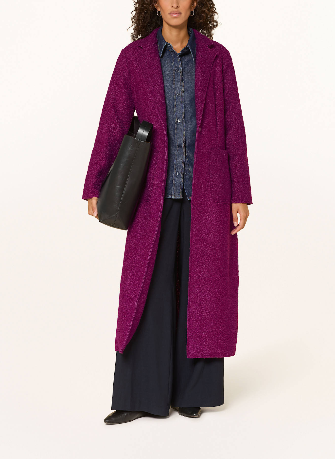 miss goodlife Bouclé-Mantel: LILA