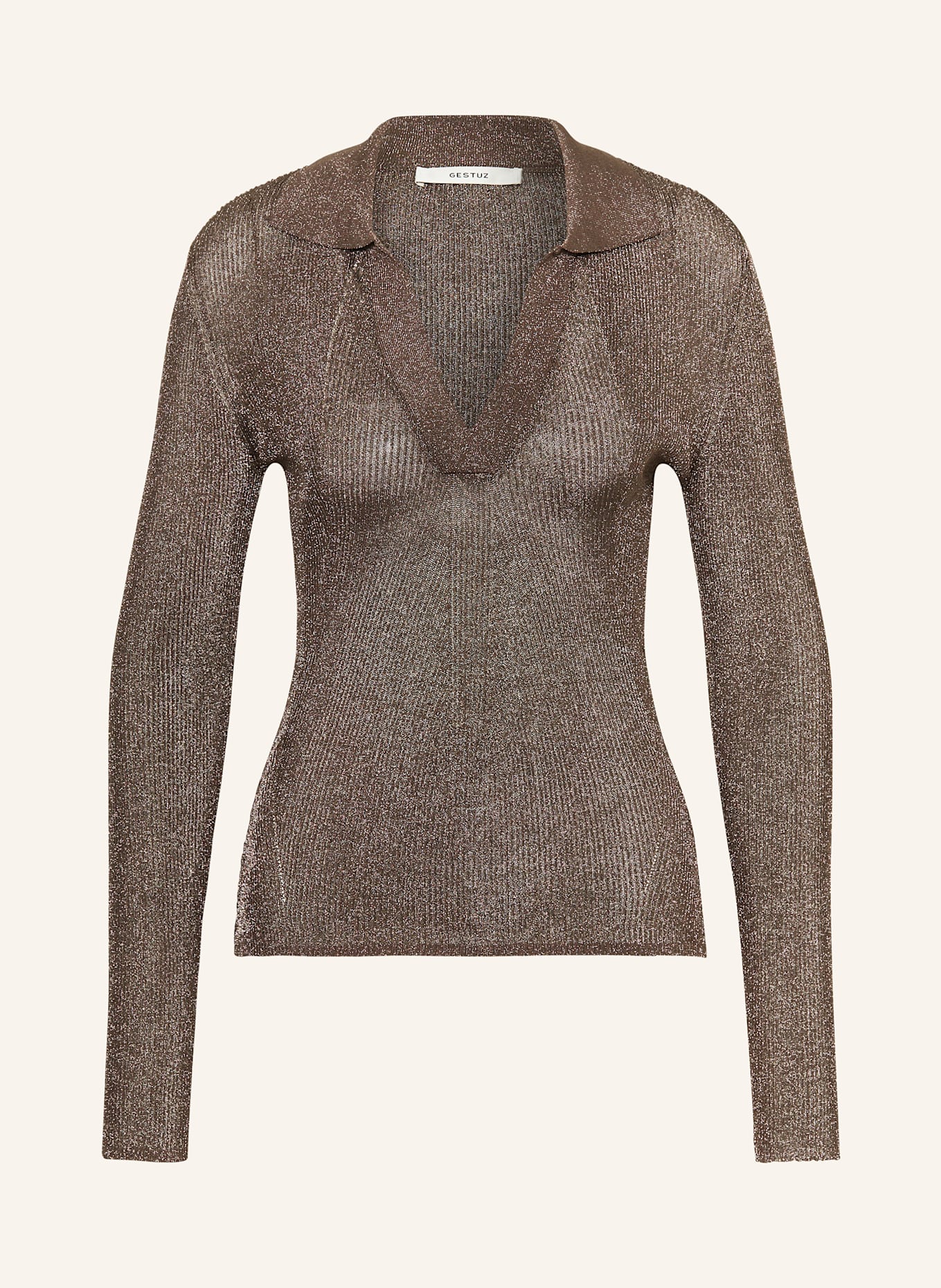 GESTUZ Pullover GZSILVI mit Glitzergarn: TAUPE