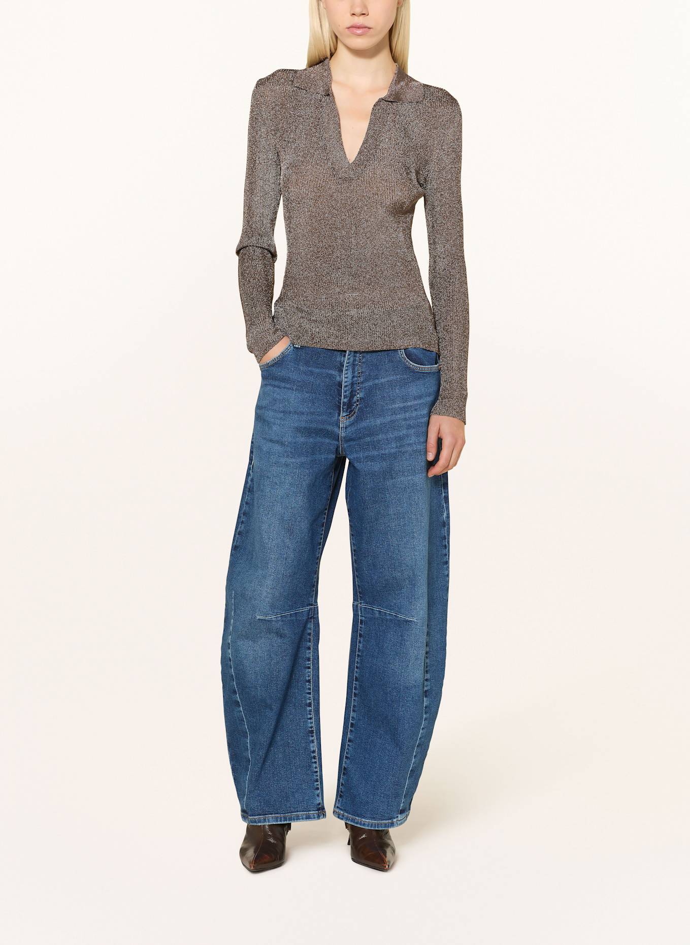 GESTUZ Pullover GZSILVI mit Glitzergarn: TAUPE