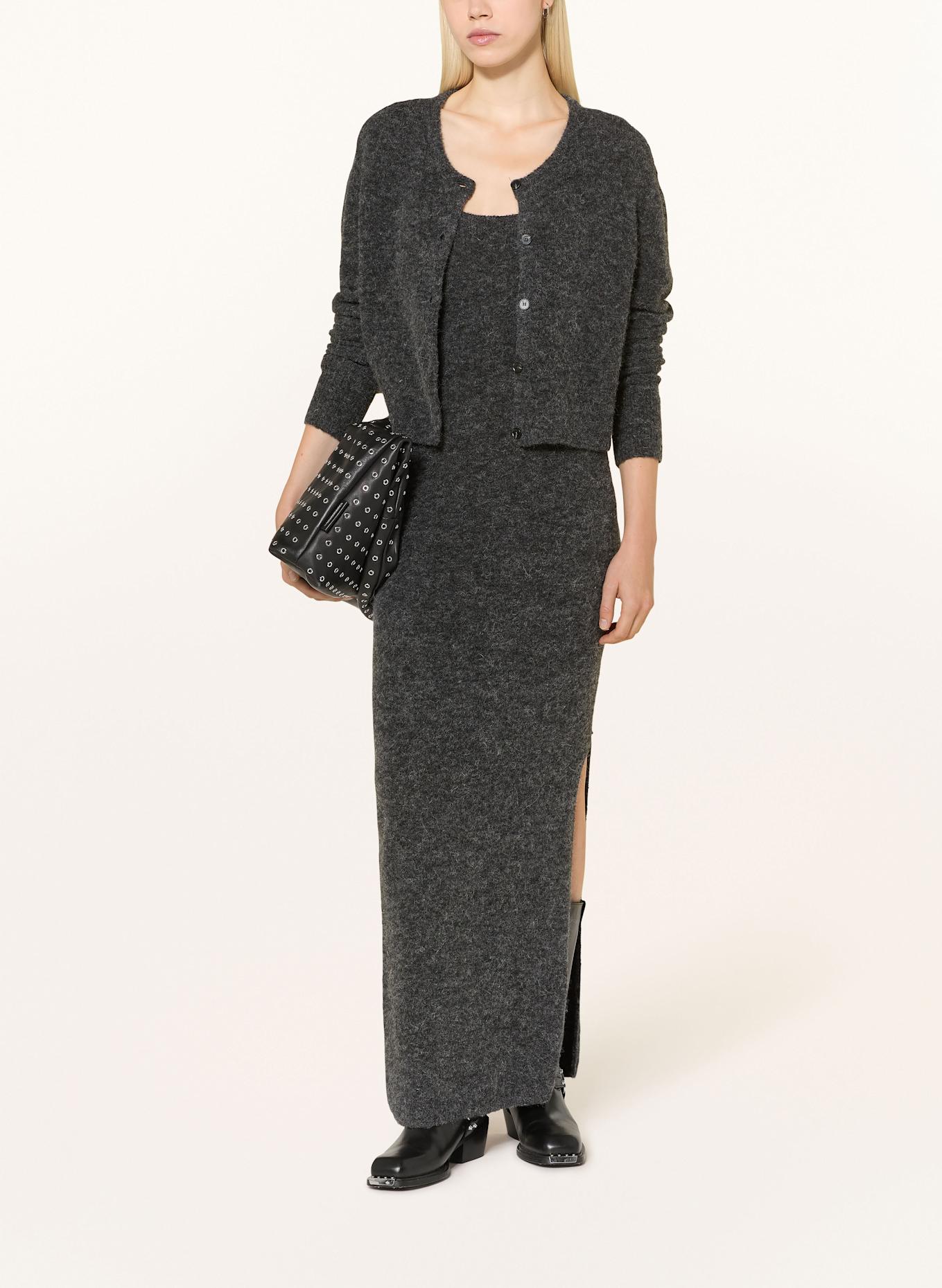 GESTUZ Set GZALPHA: Strickkleid und Strickjacke mit Alpaka: DUNKELGRAU