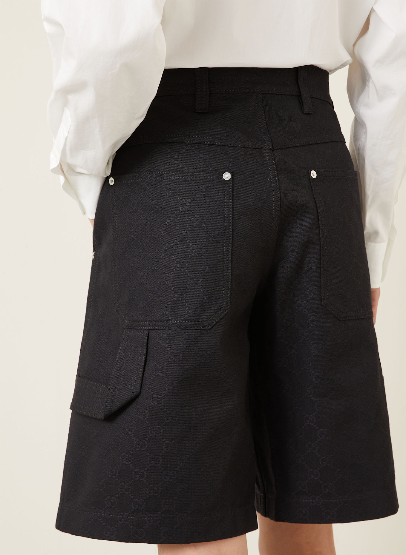 GUCCI Jeansshorts: SCHWARZ