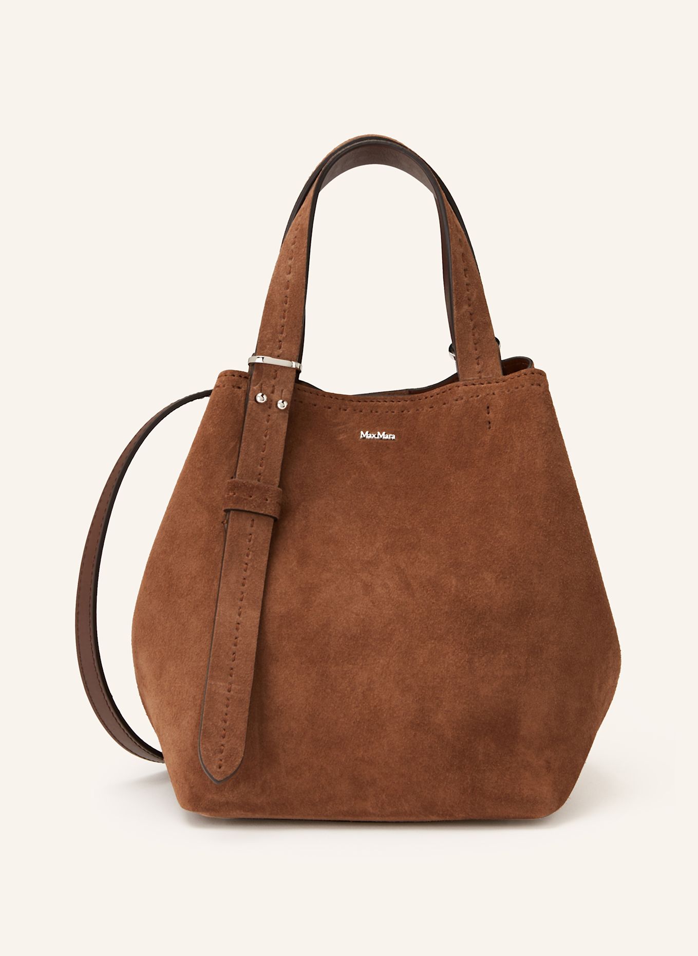 Max Mara Shopper CROSTA SMALL: BRAUN