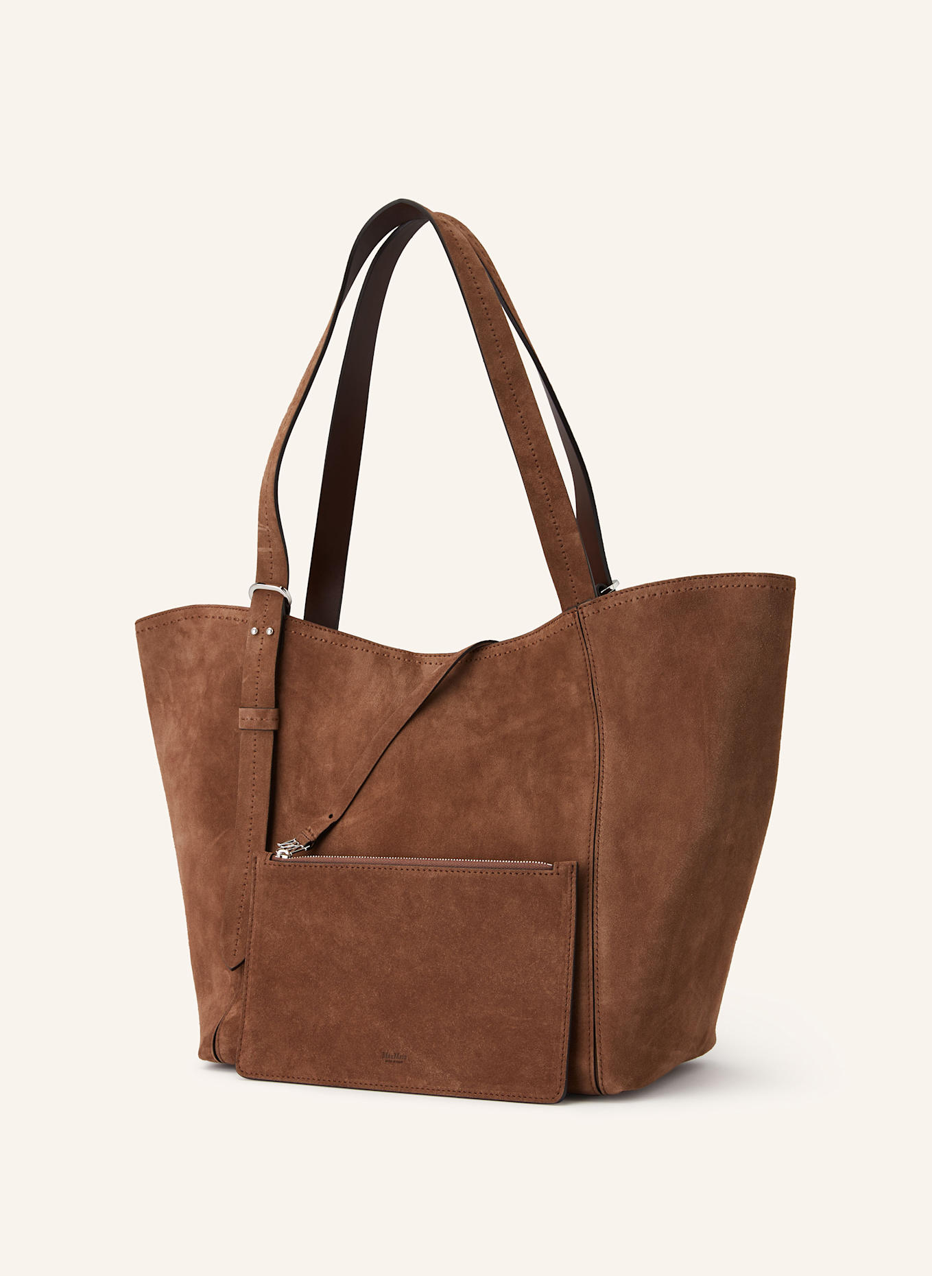Max Mara Torba shopper z saszetką: BRĄZOWY