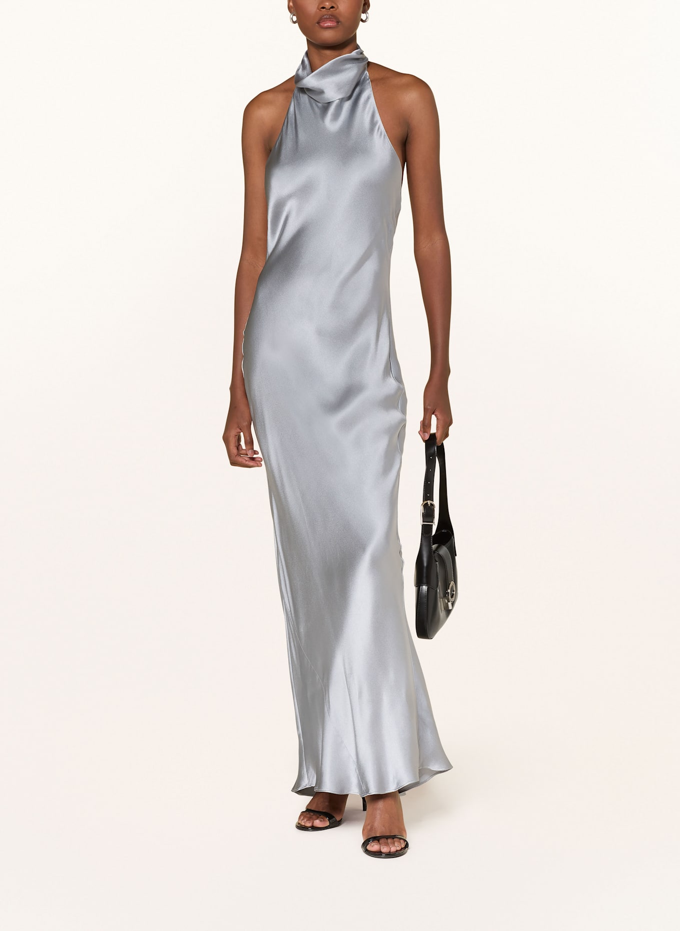 ANINE BING Satinkleid ELIANA: HELLBLAU