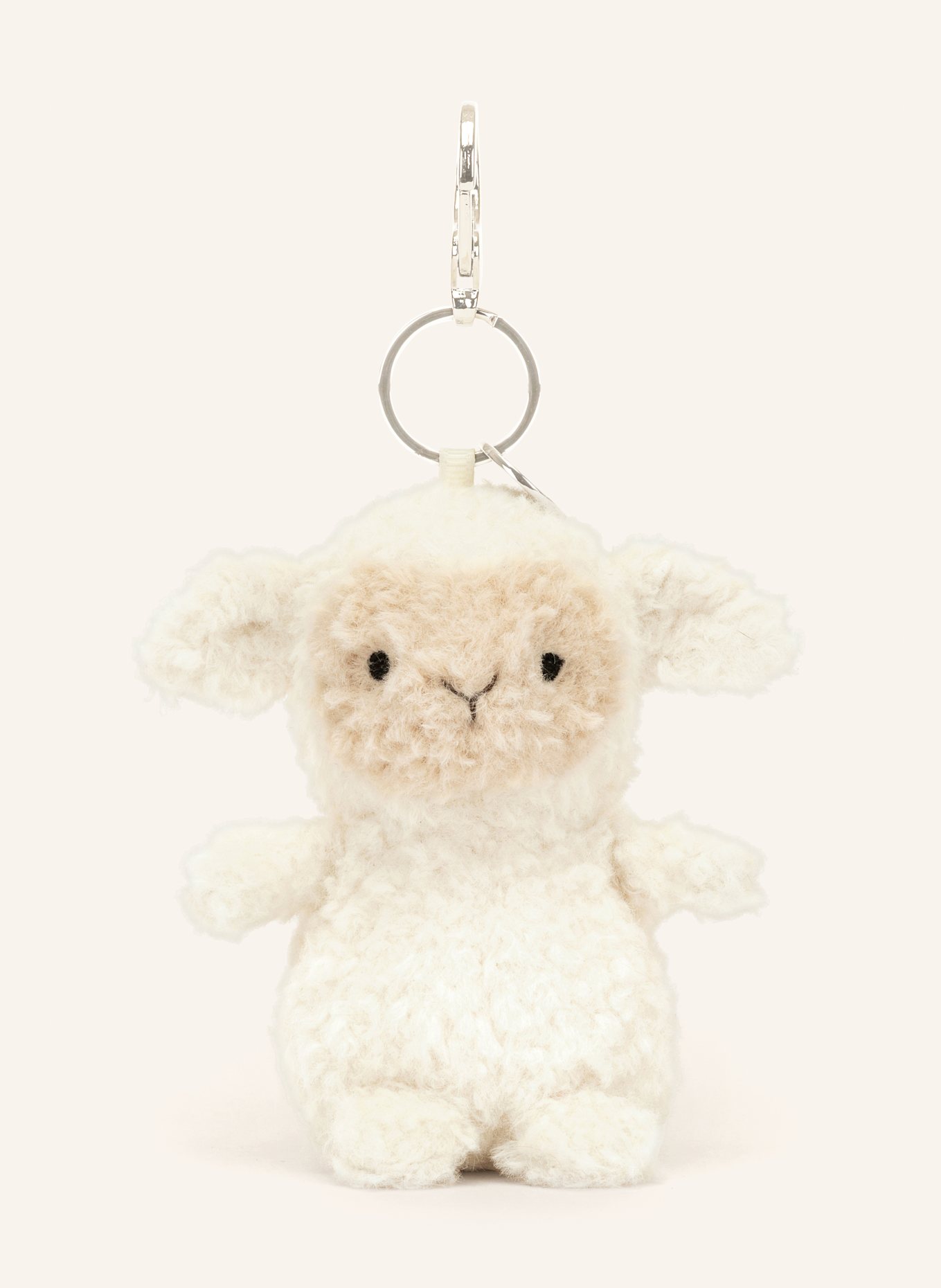 Jellycat Brelok i zawieszka do torby LITTLE LAMB: KREMOWY