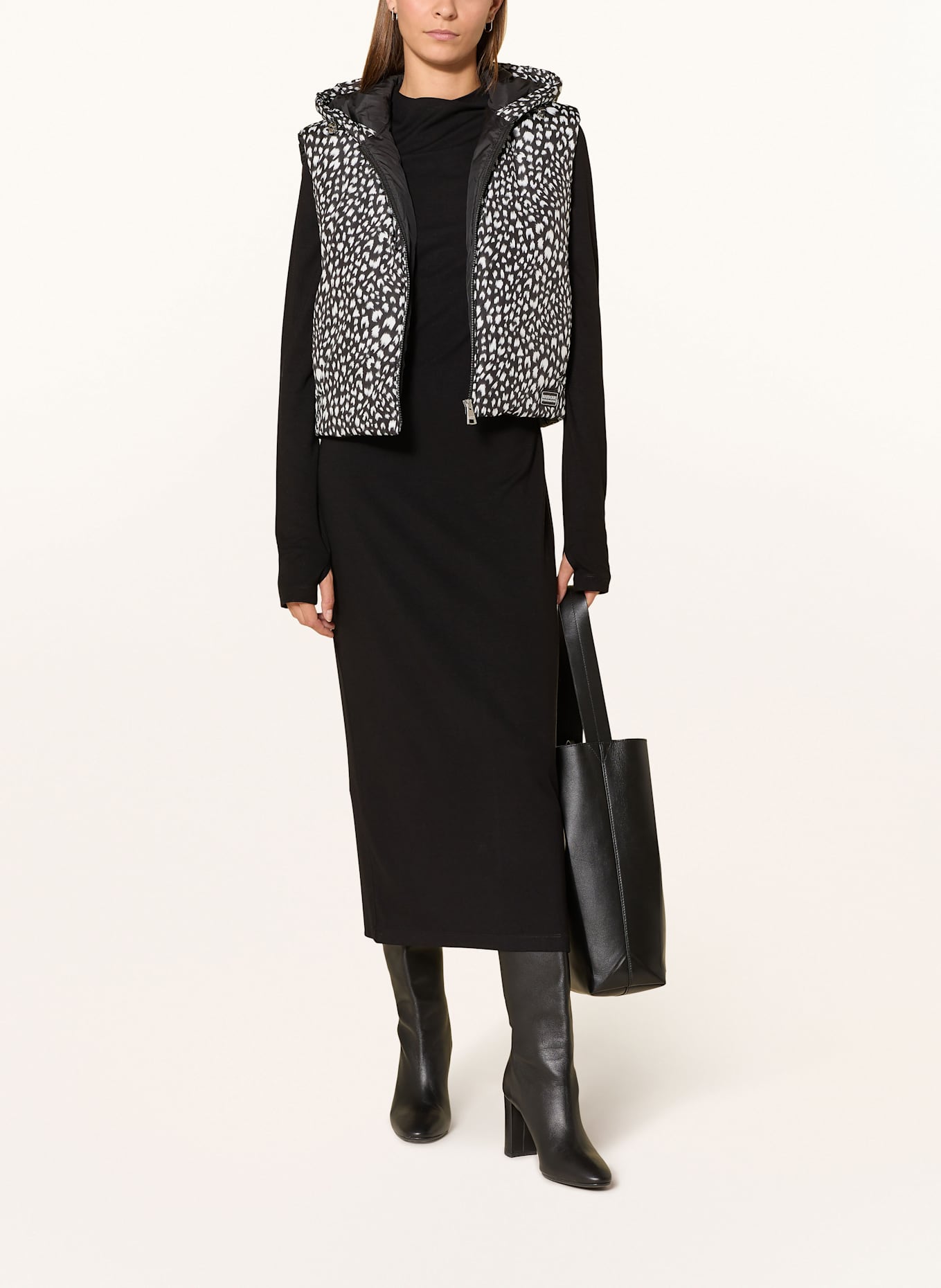 BARBOUR INTERNATIONAL Kamizelka CALISTA: CZARNY / BIAŁY