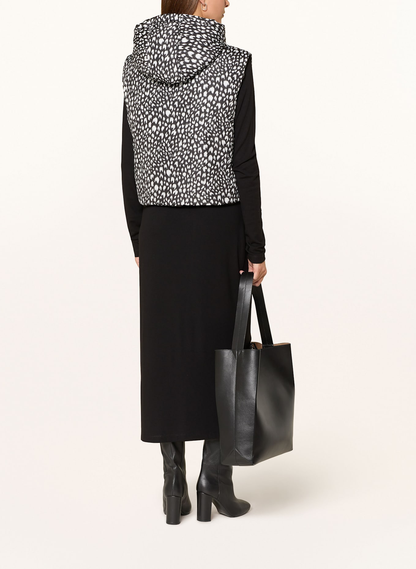 BARBOUR INTERNATIONAL Kamizelka CALISTA: CZARNY / BIAŁY