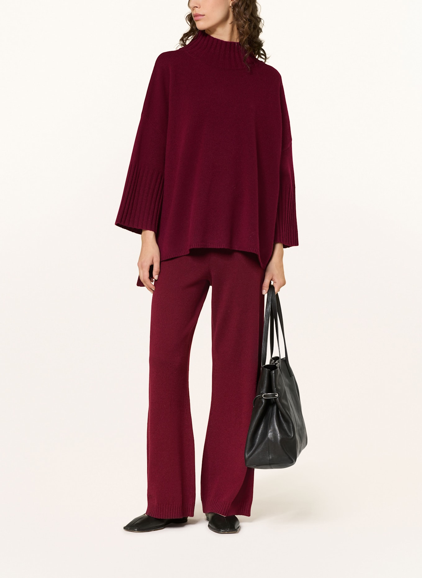 MRS & HUGS Pullover aus Merinowolle: DUNKELROT