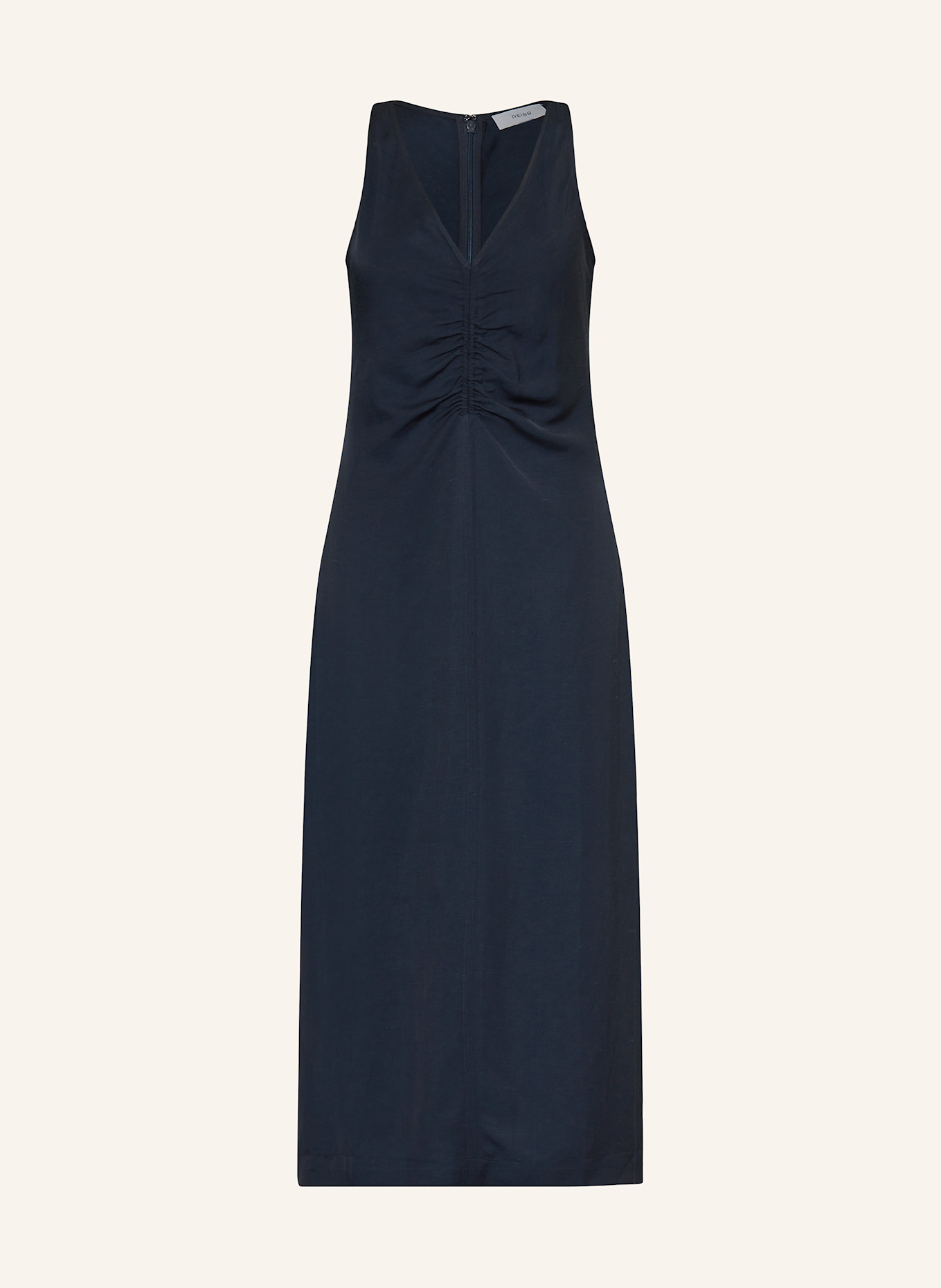 REISS Kleid PARI mit Rüschen: DUNKELBLAU