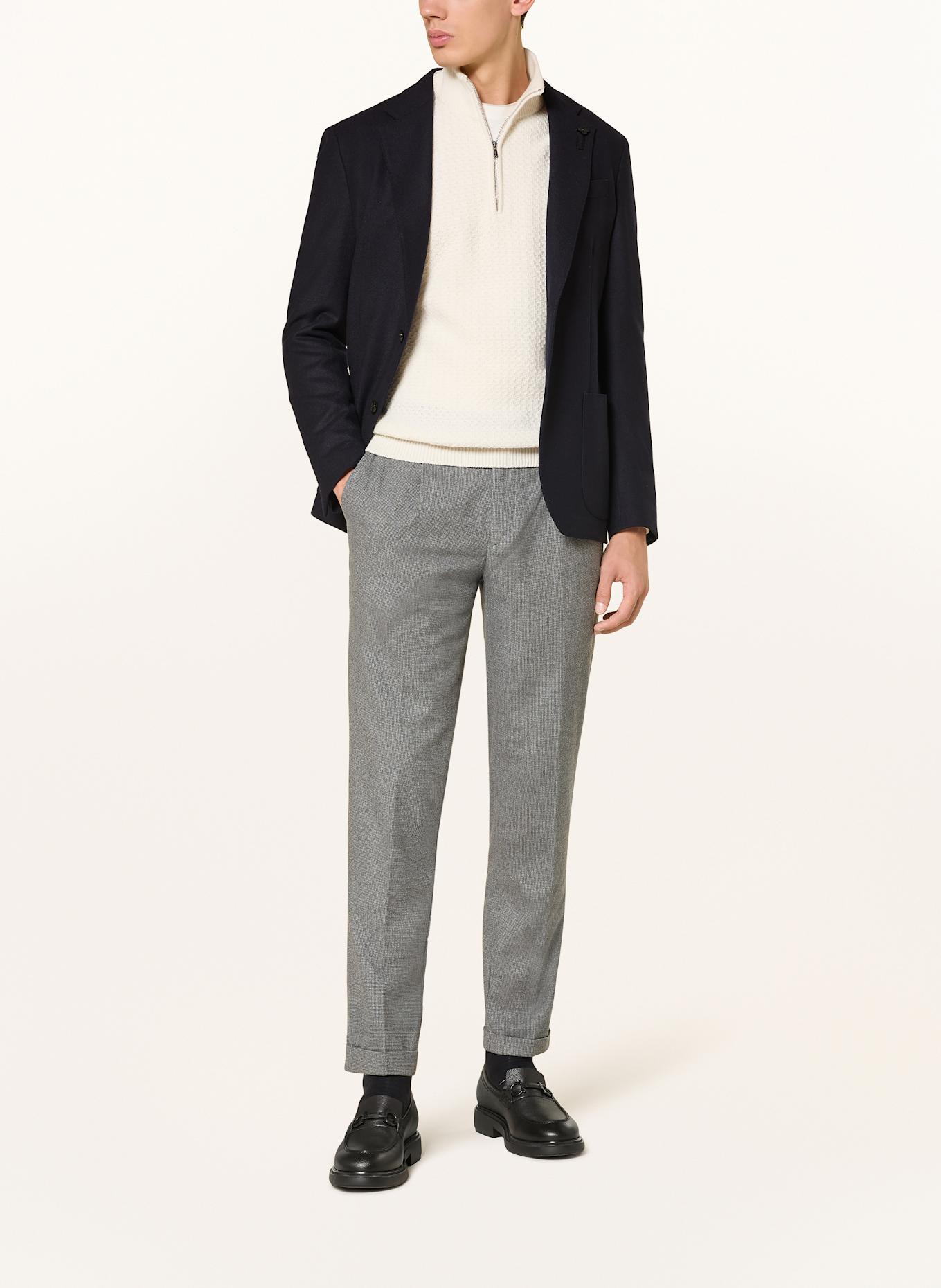 MYTHS Flanellhose Extra Slim Fit: GRAU