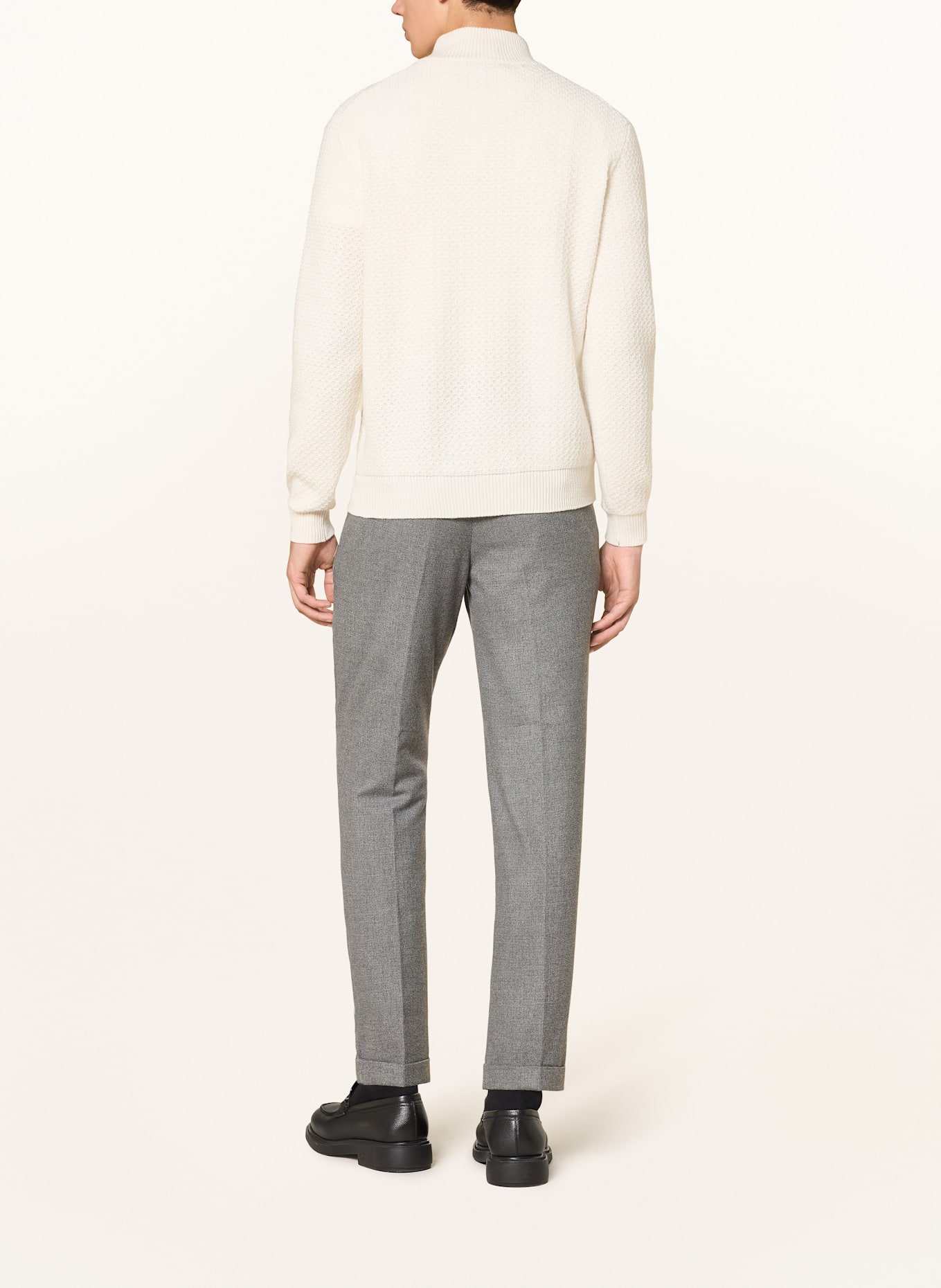 MYTHS Flanellhose Extra Slim Fit: GRAU