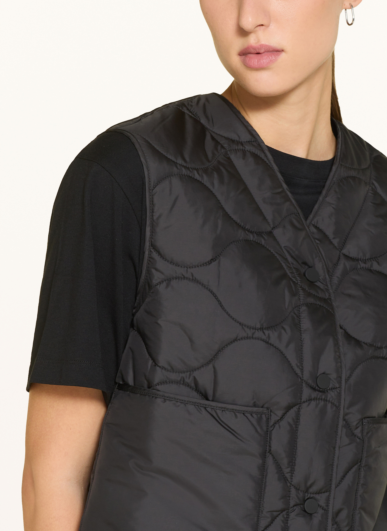 Marc O'Polo Kamizelka pikowana: CZARNY