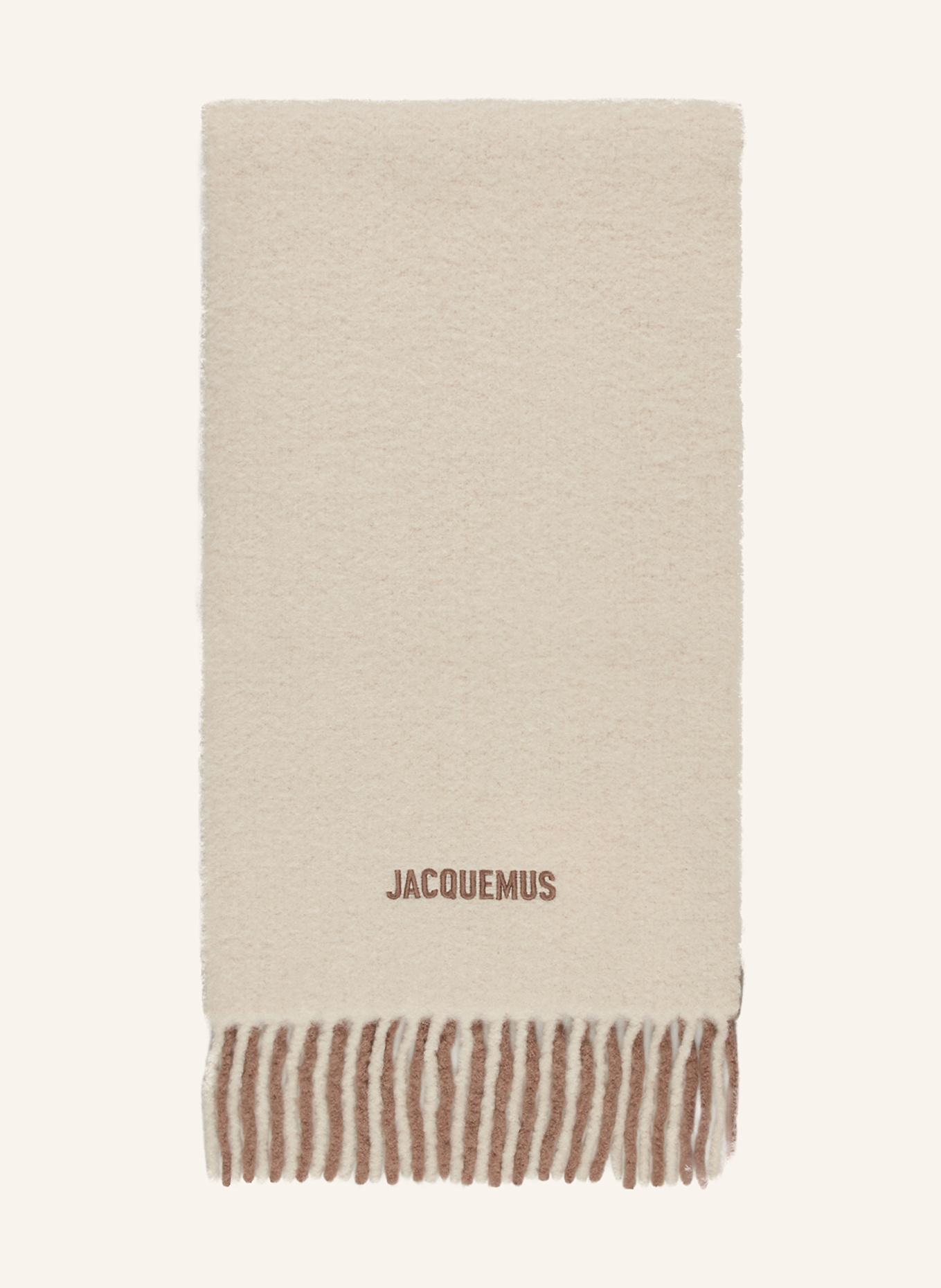 JACQUEMUS L ECHARPE MOISSON scarf made from alpaca: CREAM / BEIGE