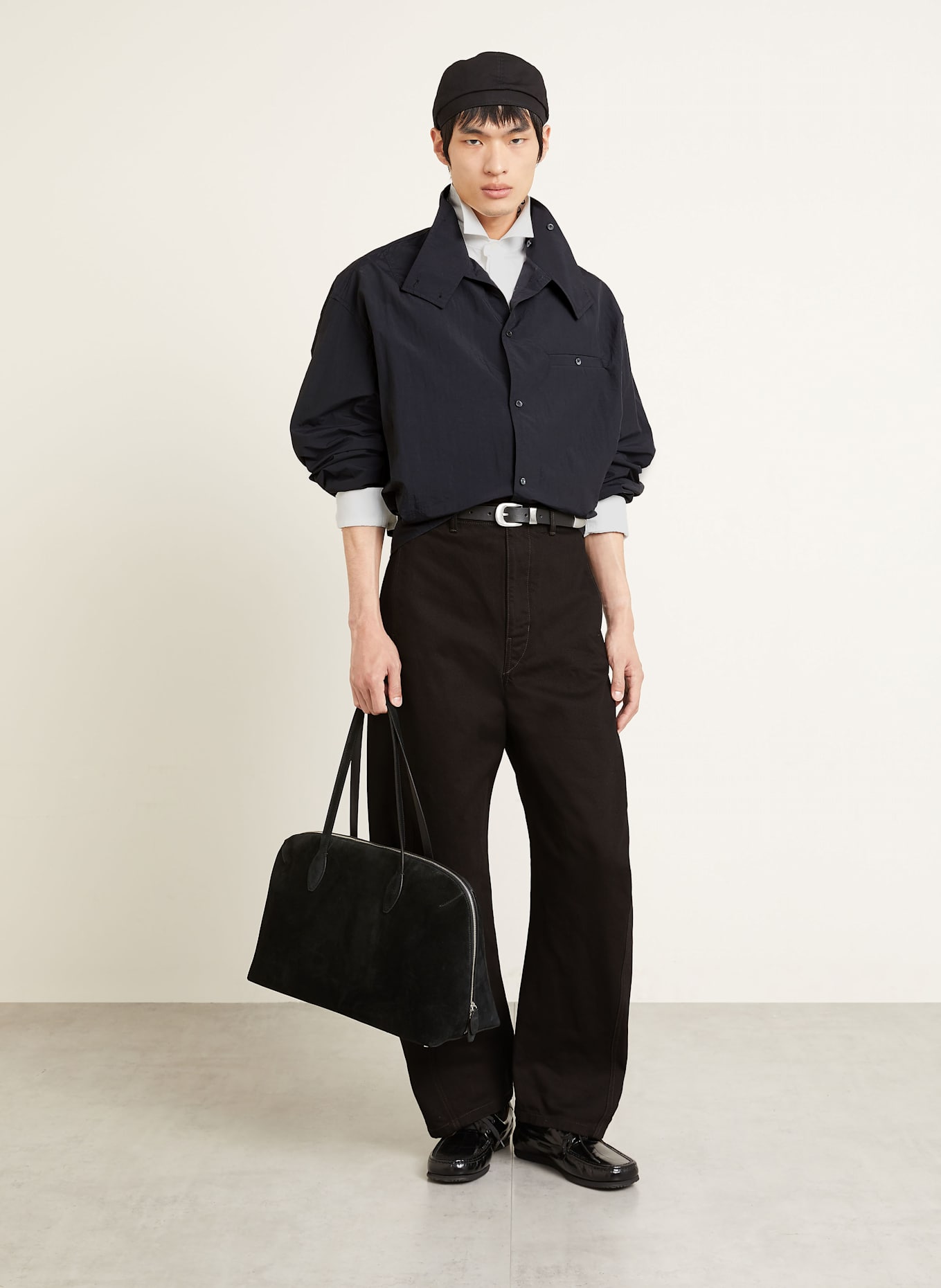 JACQUEMUS Jacke LE BLOUSON CURVO: SCHWARZ