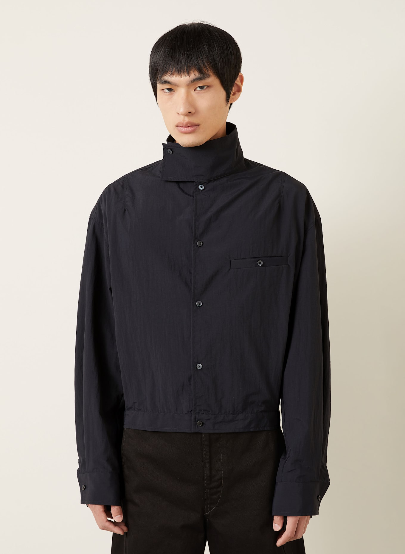 JACQUEMUS Jacke LE BLOUSON CURVO: SCHWARZ