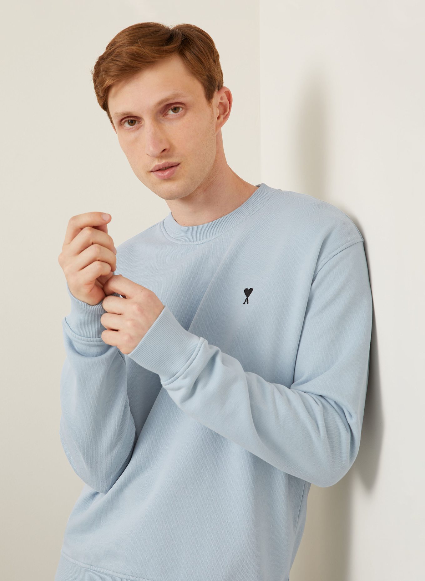 AMI PARIS Sweatshirt MOLLETON: HELLBLAU