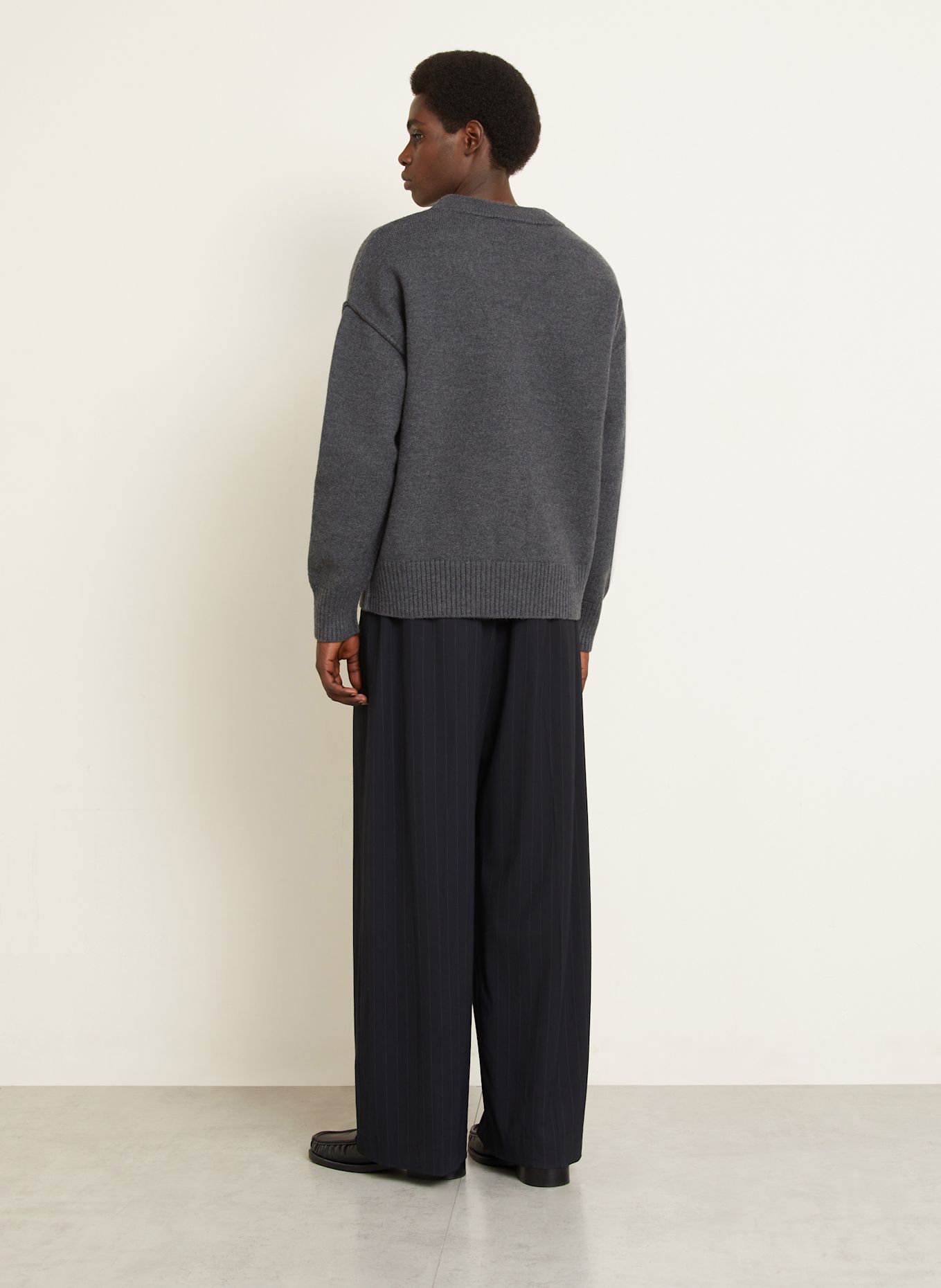 AMI PARIS Cardigan: DARK GRAY