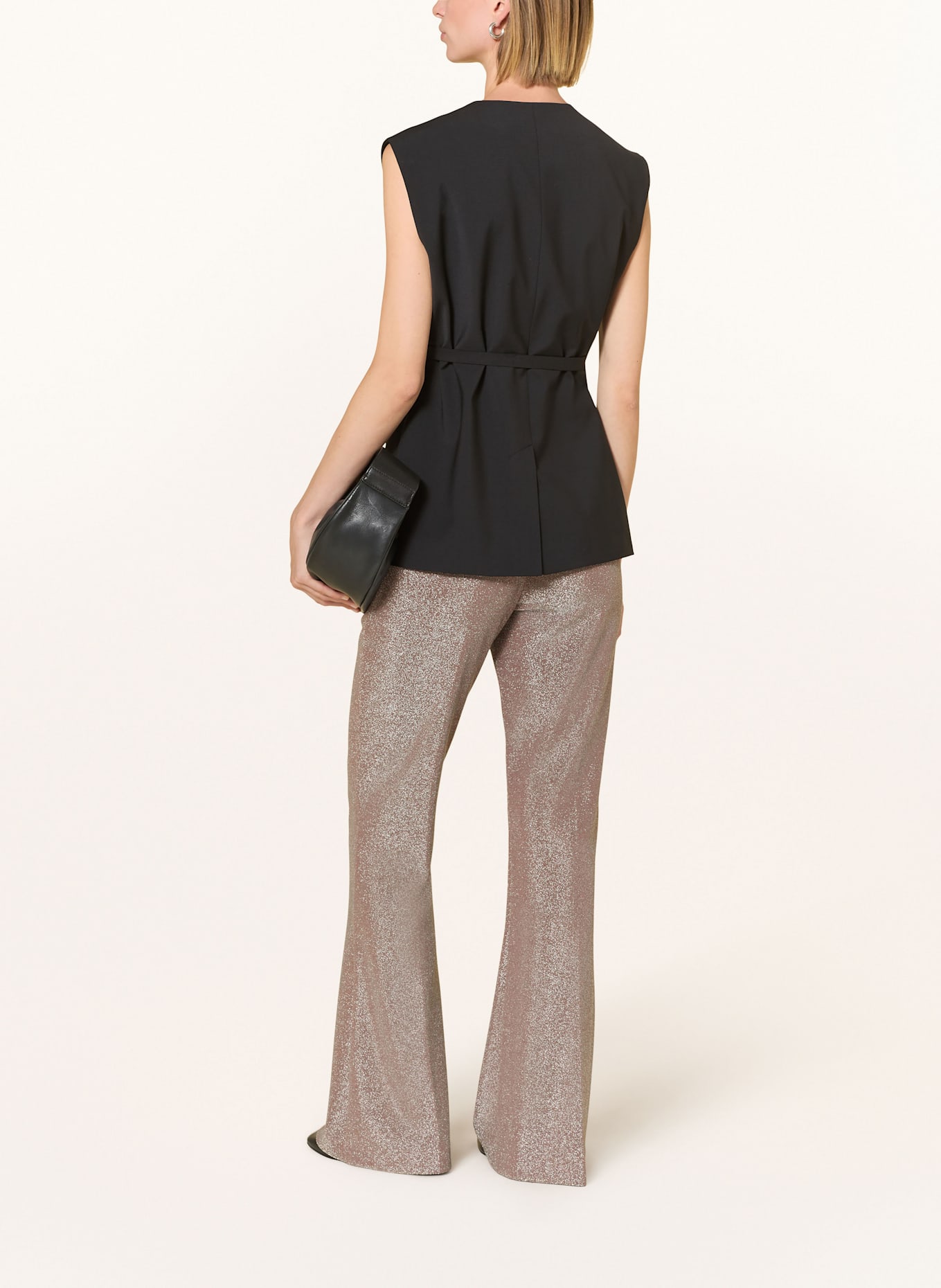 Joseph Ribkoff SIGNATURE Jerseyhose mit Glitzergarn: TAUPE