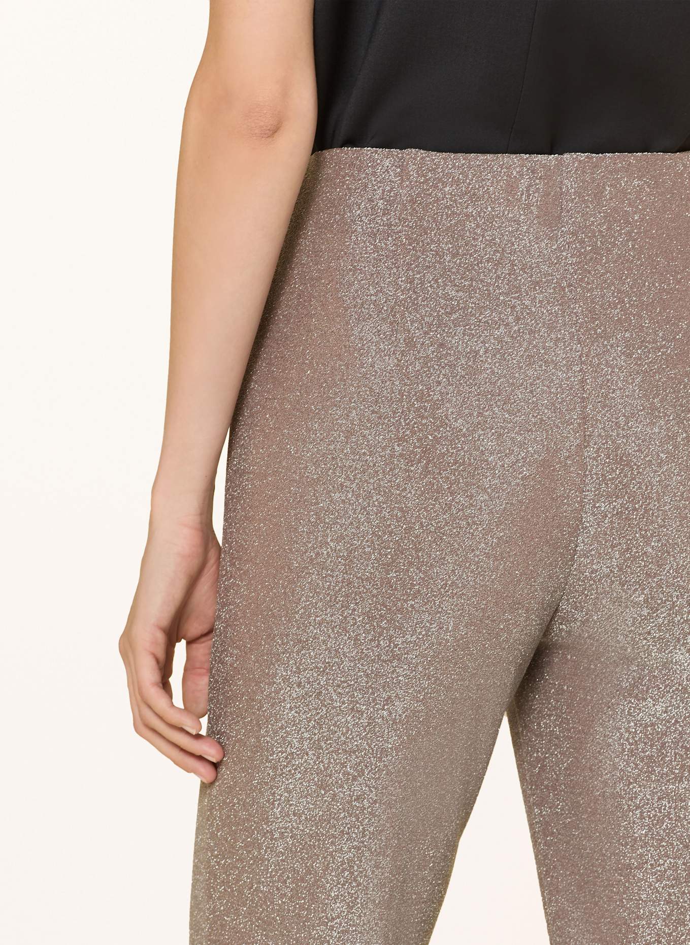 Joseph Ribkoff SIGNATURE Jerseyhose mit Glitzergarn: TAUPE