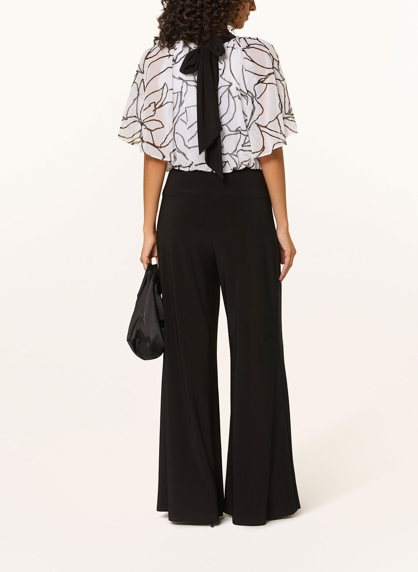 Joseph Ribkoff SIGNATURE Jumpsuit im Materialmix: SCHWARZ / WEISS