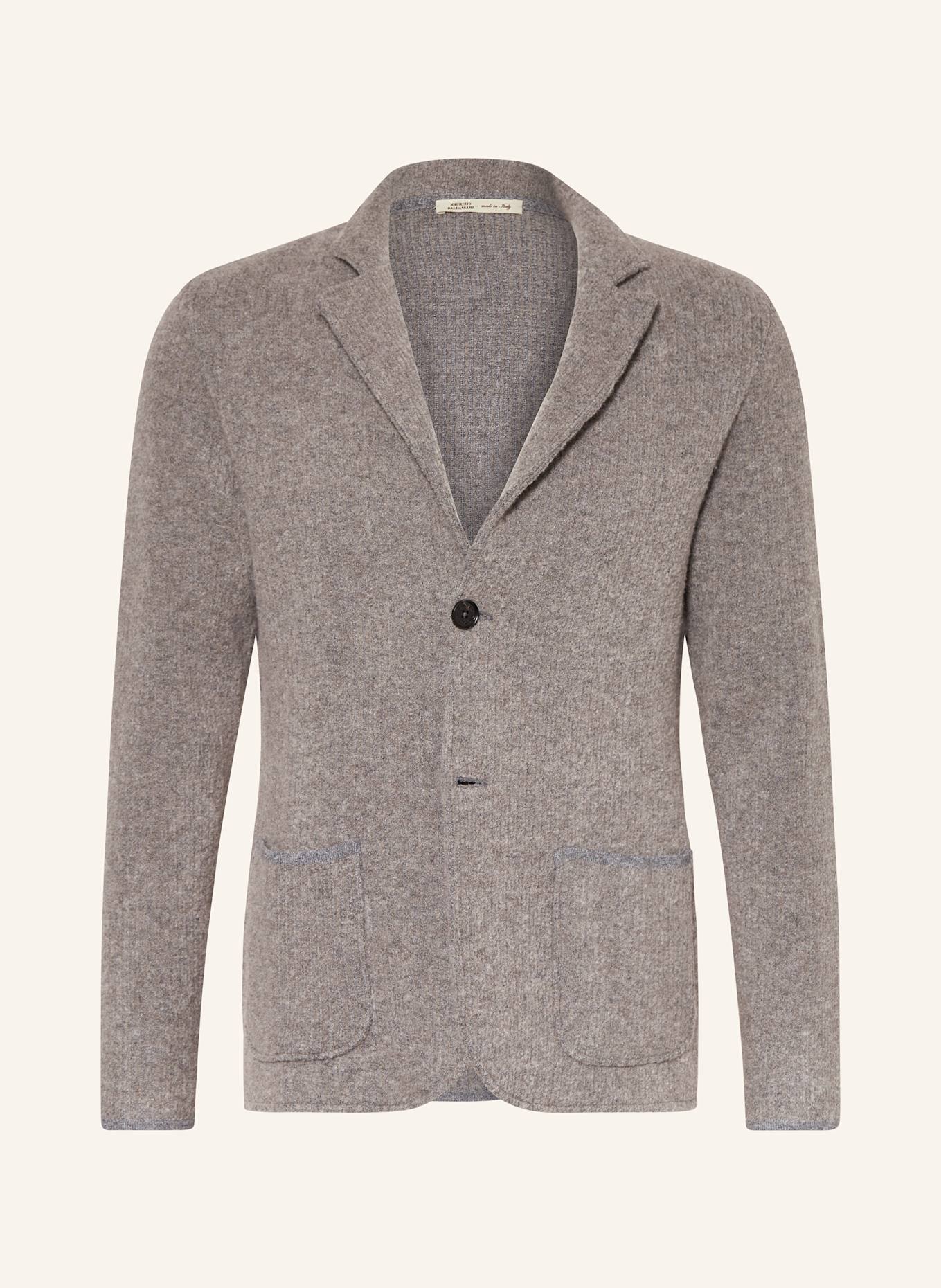MAURIZIO BALDASSARI Stricksakko Slim Fit aus Bouclé: GRAU