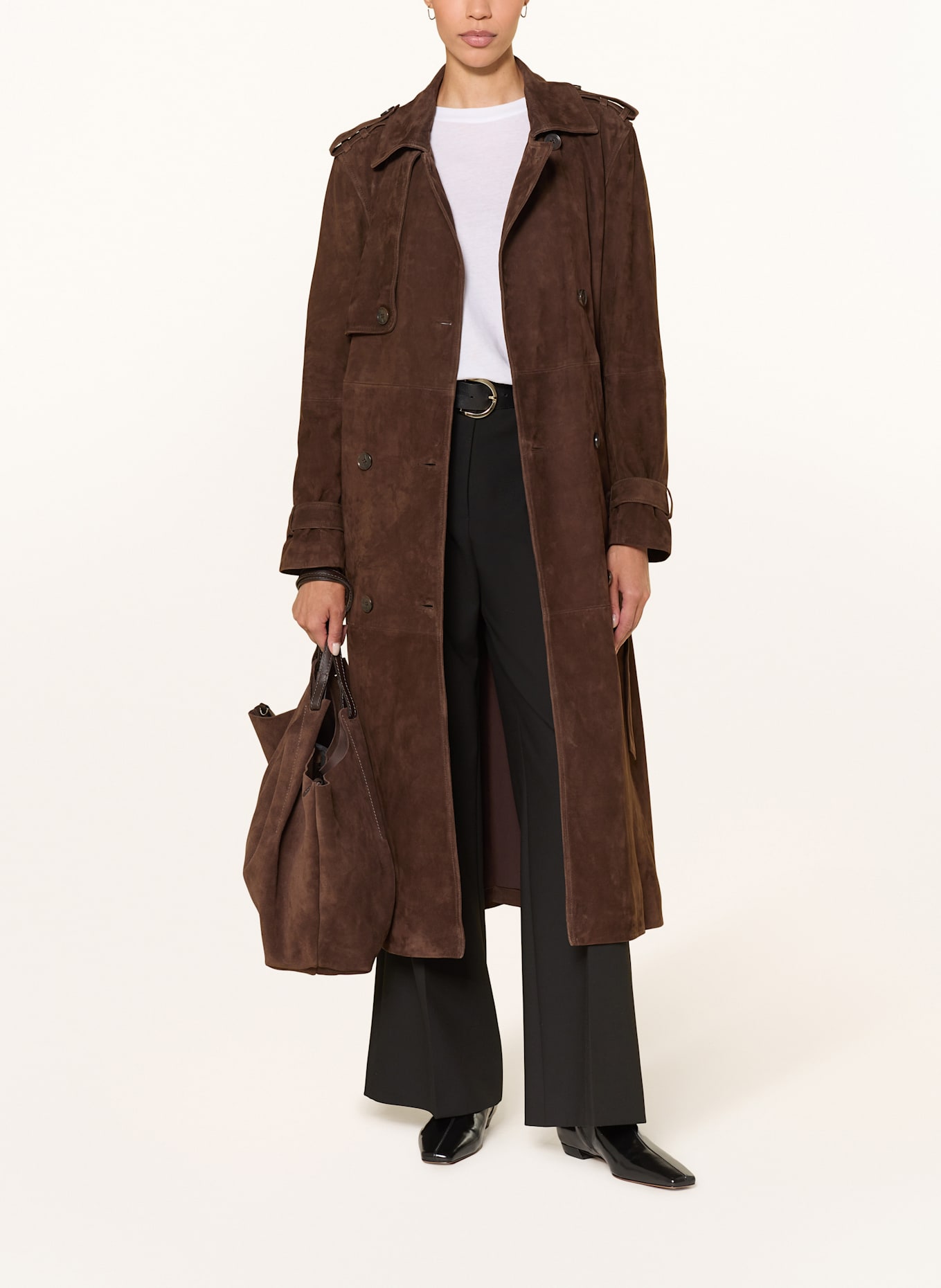 ARMA Trenchcoat BENEDICT aus Leder: DUNKELBRAUN