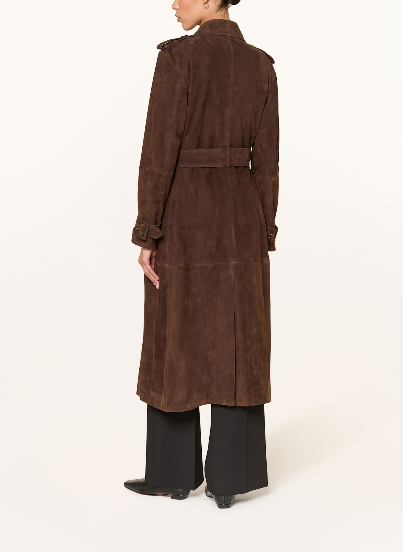 ARMA Trenchcoat BENEDICT aus Leder: DUNKELBRAUN