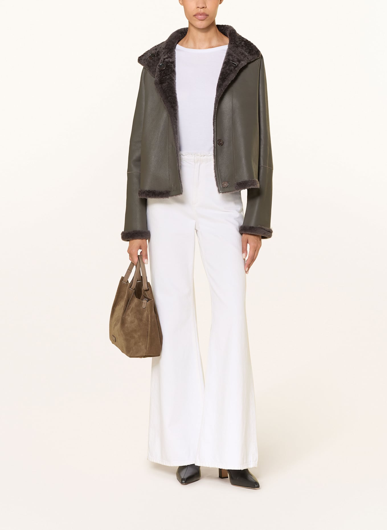 ARMA Lederjacke ARIANA zum Wenden: DUNKELGRAU