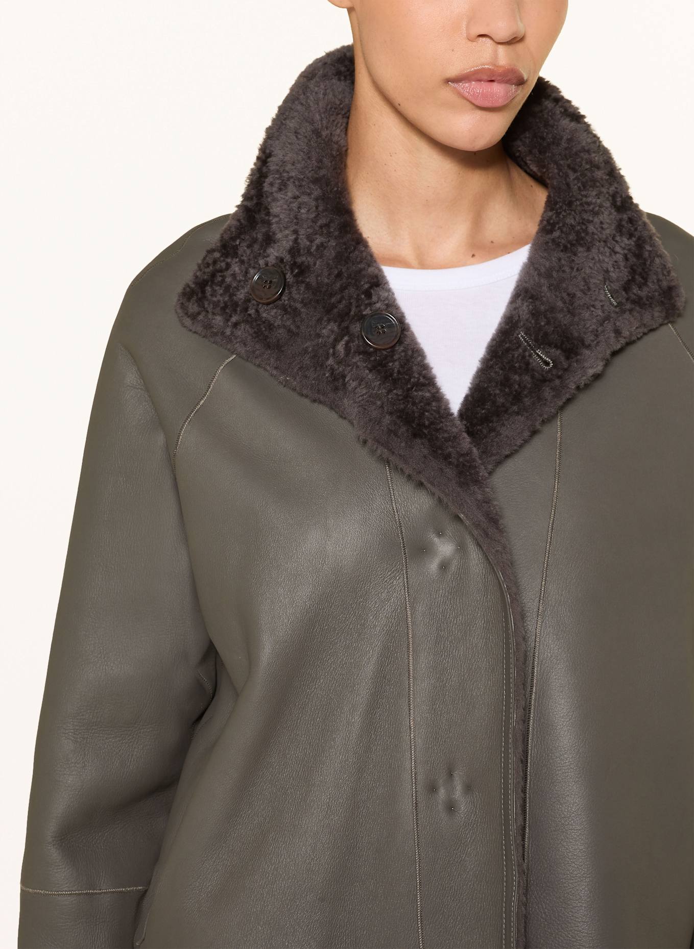 ARMA Lederjacke ARIANA zum Wenden: DUNKELGRAU