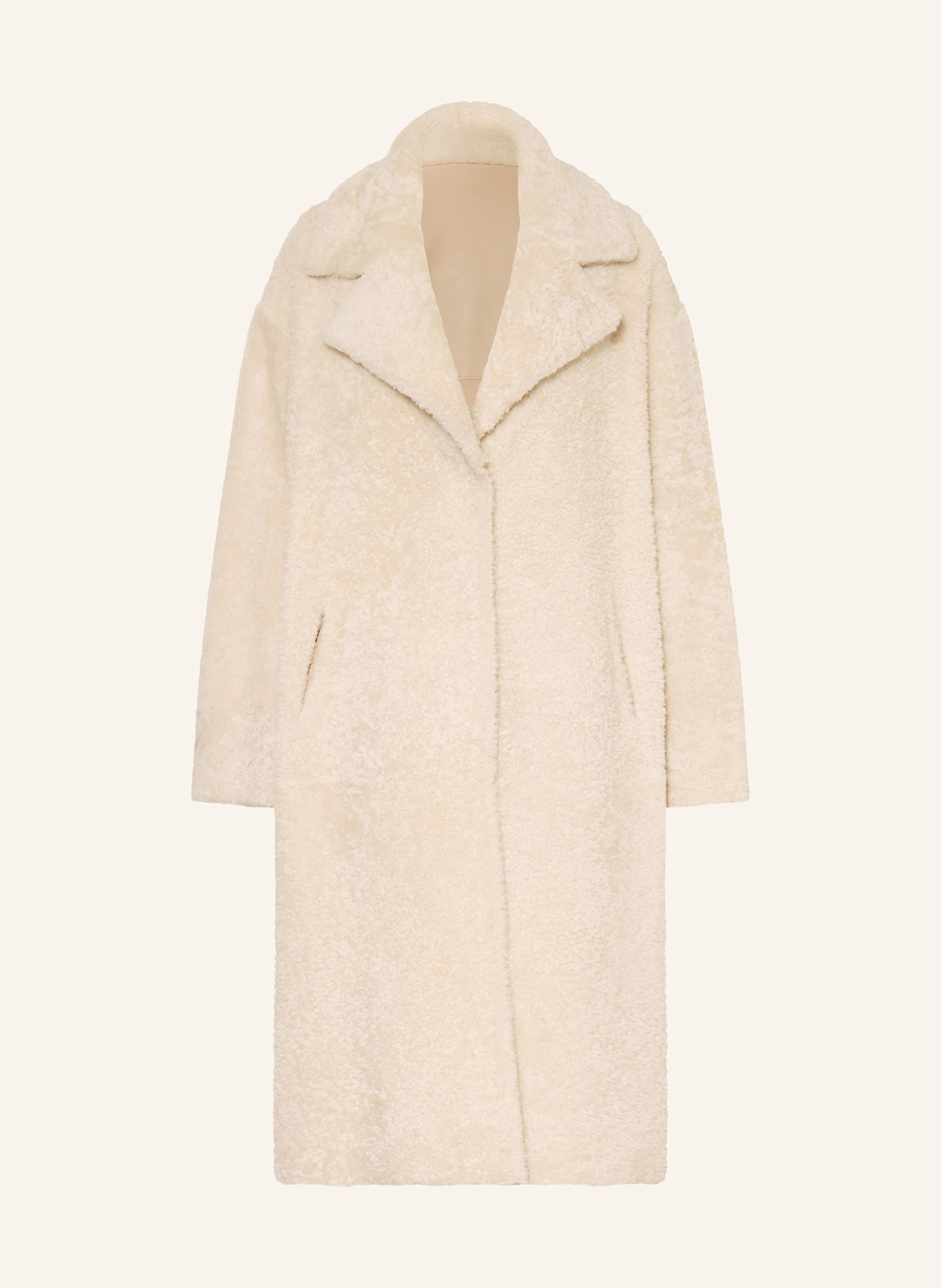 ARMA Ledermantel DELFINA zum Wenden: CREME