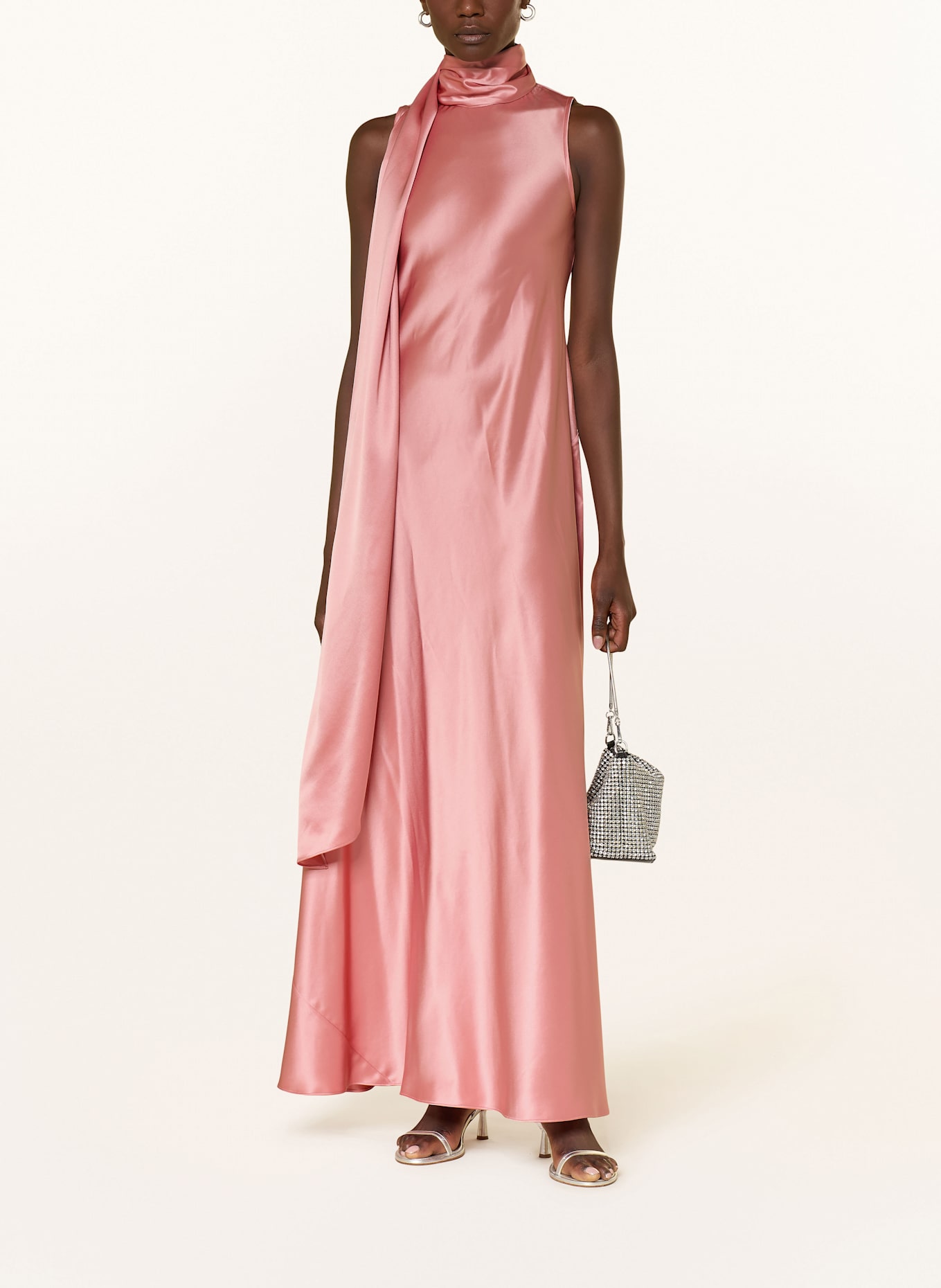 REISS Satinkleid FAE: LACHS