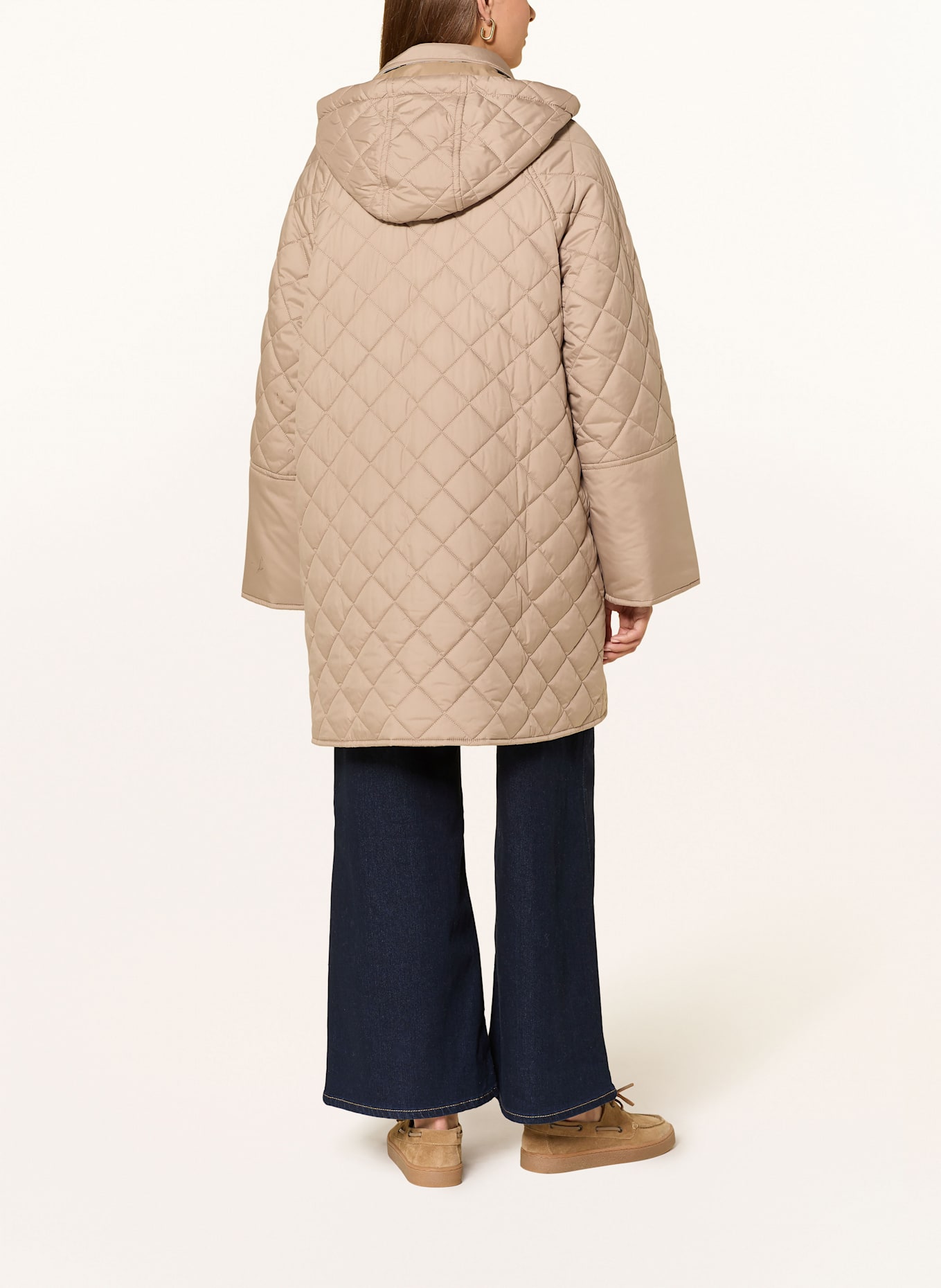 Barbour Steppmantel CARA mit abnehmbarer Kapuze: BEIGE