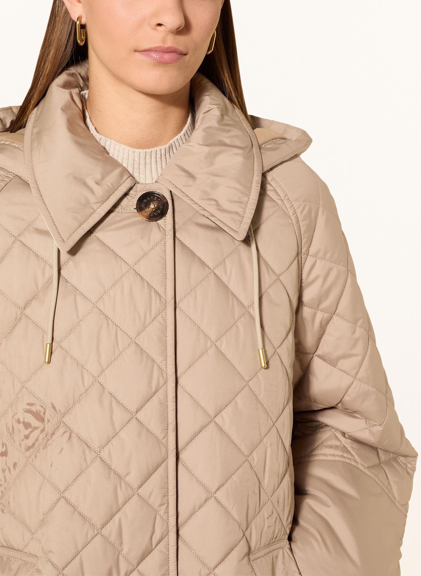 Barbour Steppmantel CARA mit abnehmbarer Kapuze: BEIGE