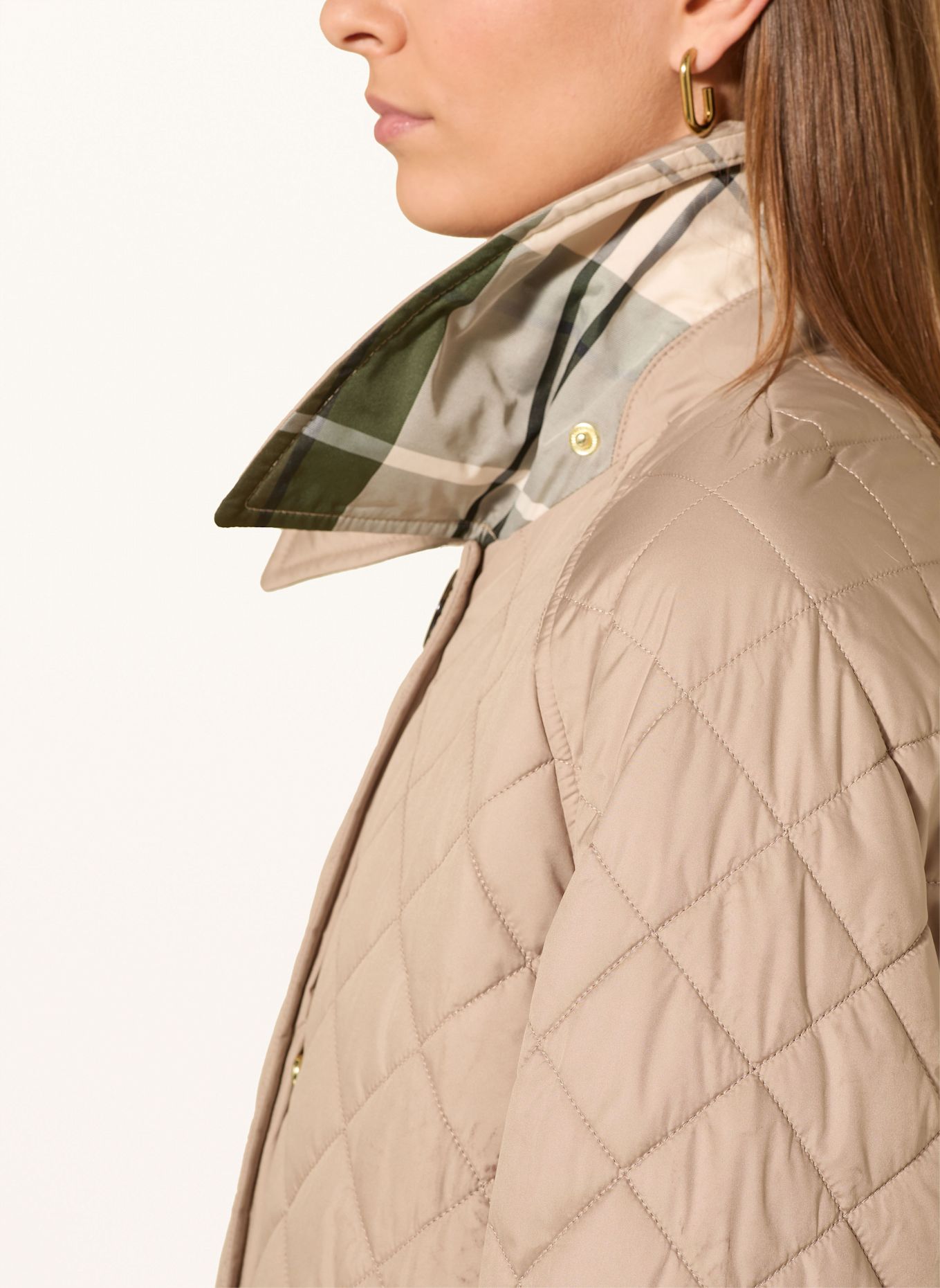 Barbour Steppmantel CARA mit abnehmbarer Kapuze: BEIGE